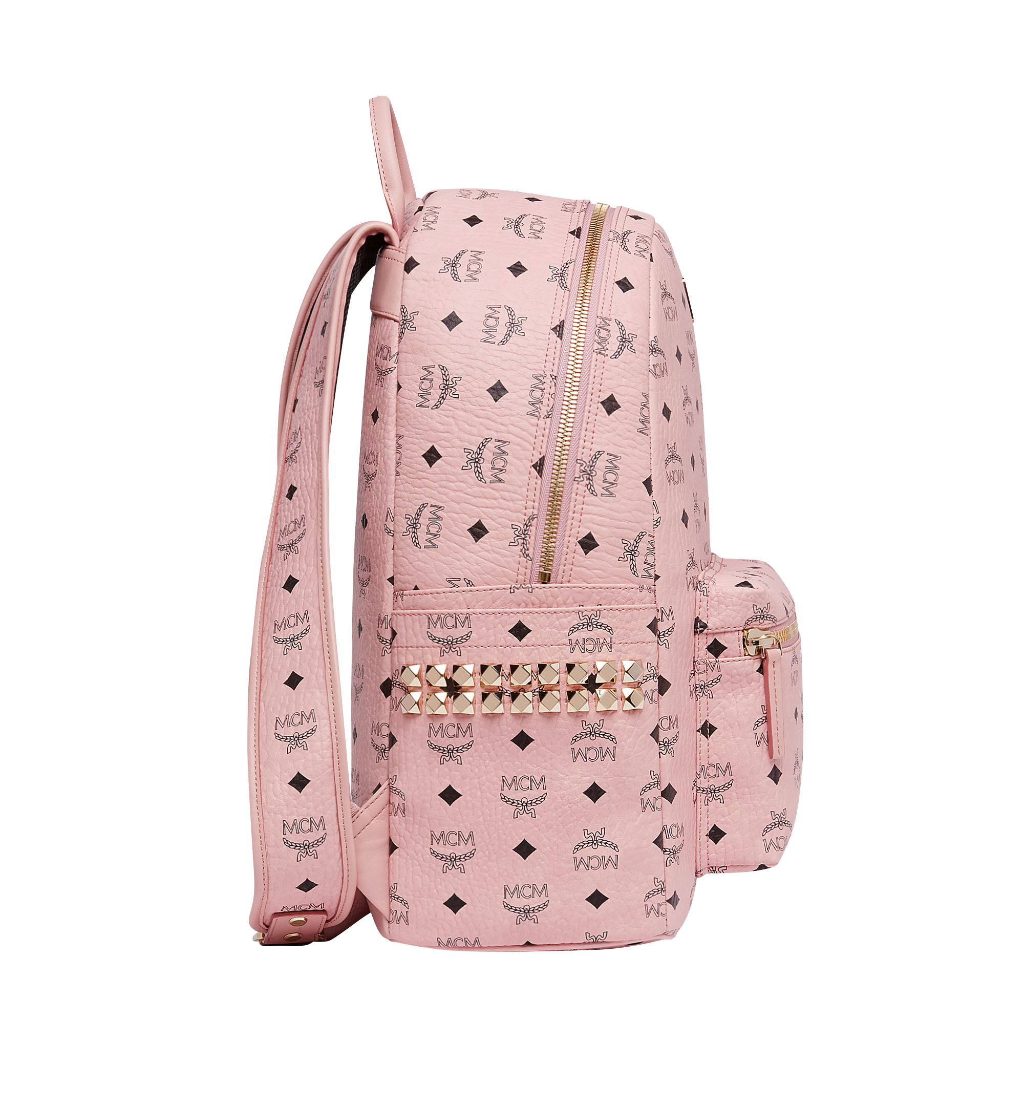 MCM Stark Side Stud Small Pink Backpack (authentic)