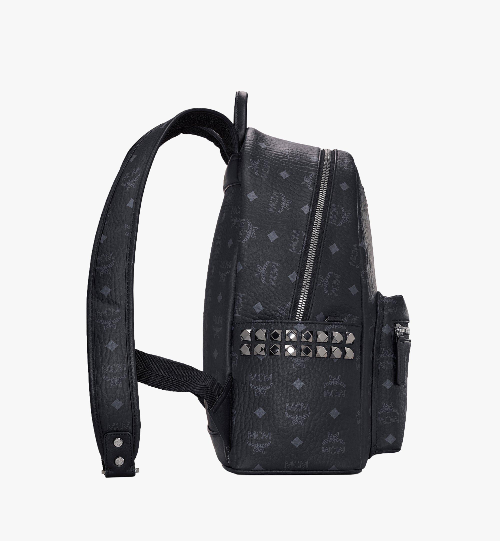 Small-Medium Stark Side Studs Backpack in Visetos Black | MCM ®US