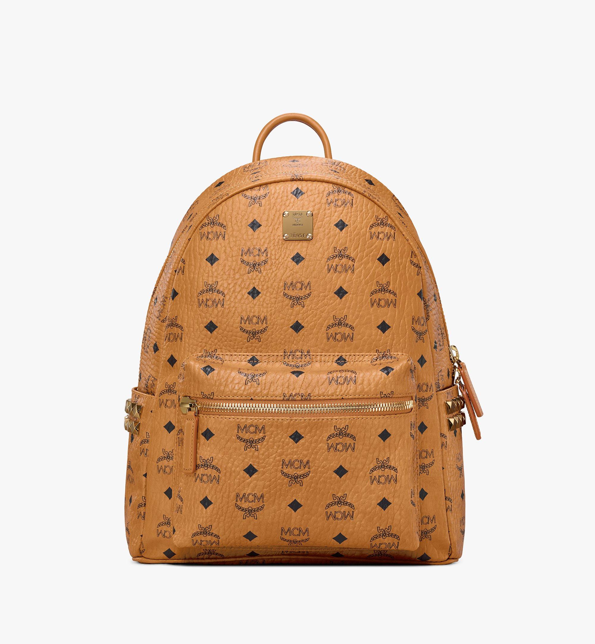 MCM Cognac All Over Stud Stark Backpack 90m56s For Sale at 1stDibs