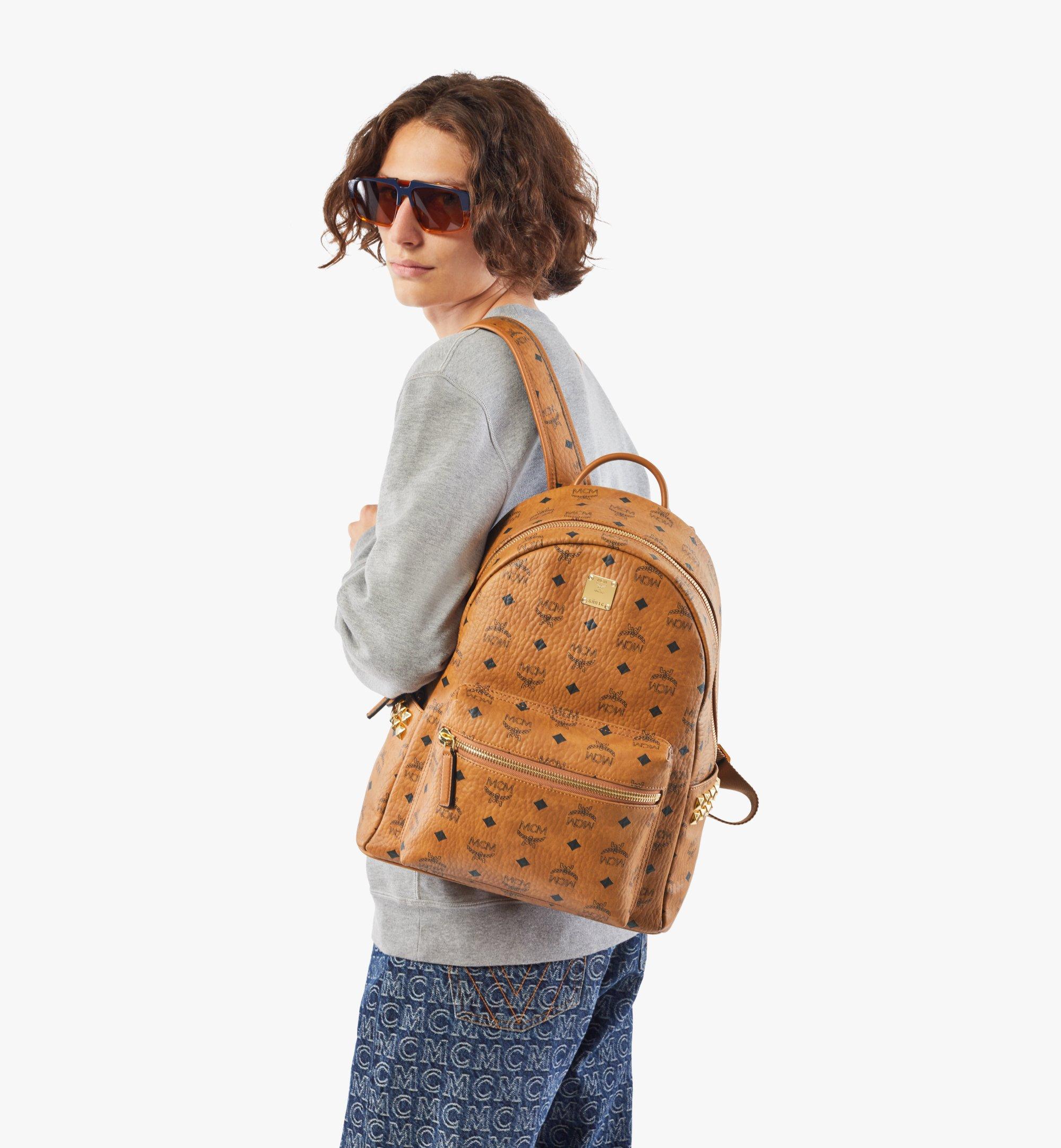 MCM Mini Stark Side Studs Backpack in Visetos Cognac - A World Of Goods For  You, LLC