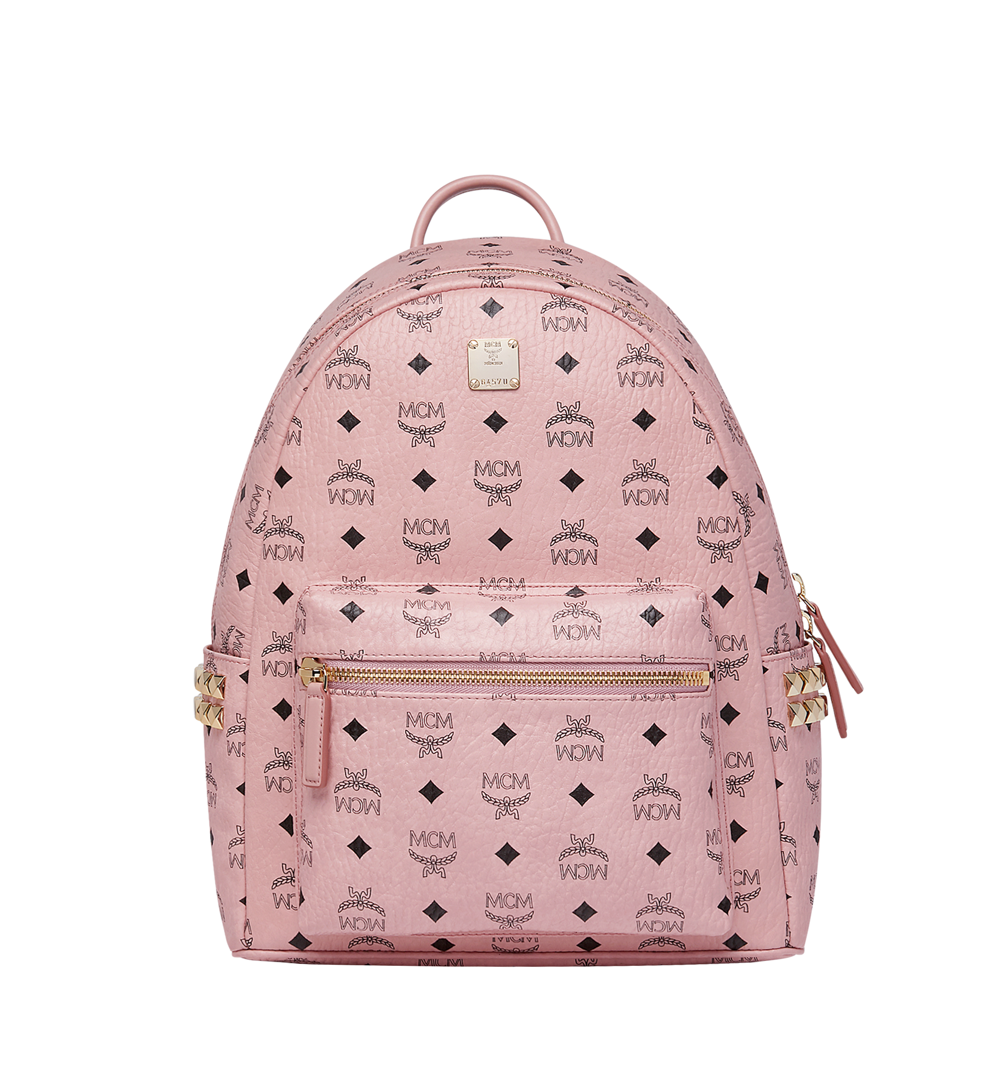 MCM Visetos Studded Small Dual Stark Backpack Pink 1270997