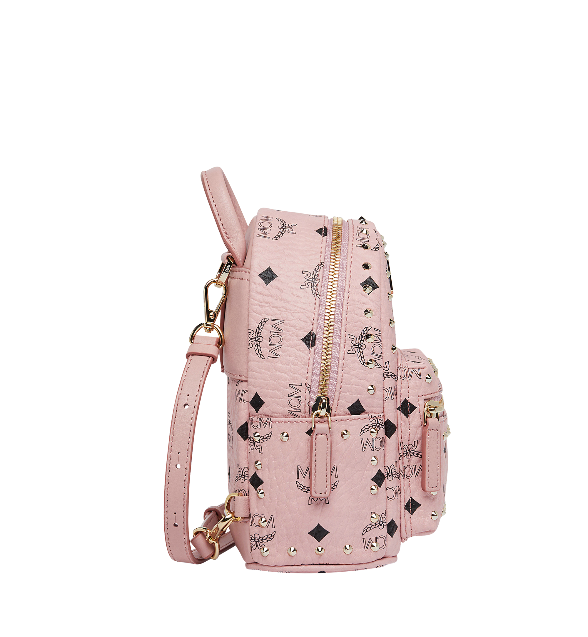 MCM Stark Bebe Boo Backpack in Studded Outline Visetos  MMK8AVE04PZ001 Alternate View 2