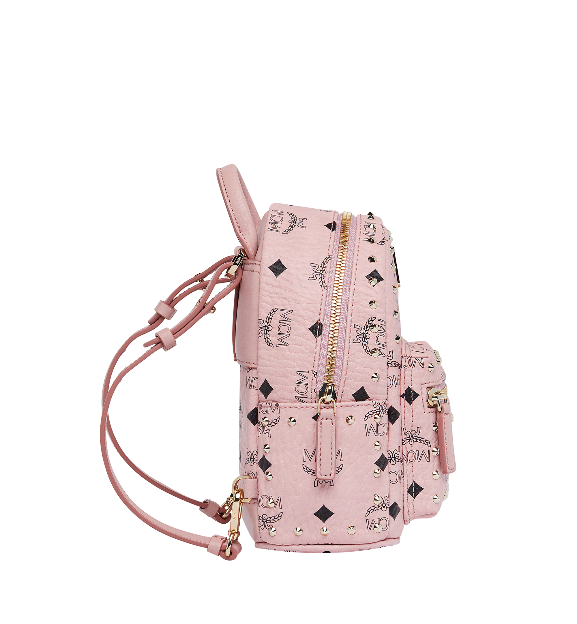 MCM Stark Bebe Boo Backpack in Studded Outline Visetos  MMK8AVE04PZ001 Alternate View 3