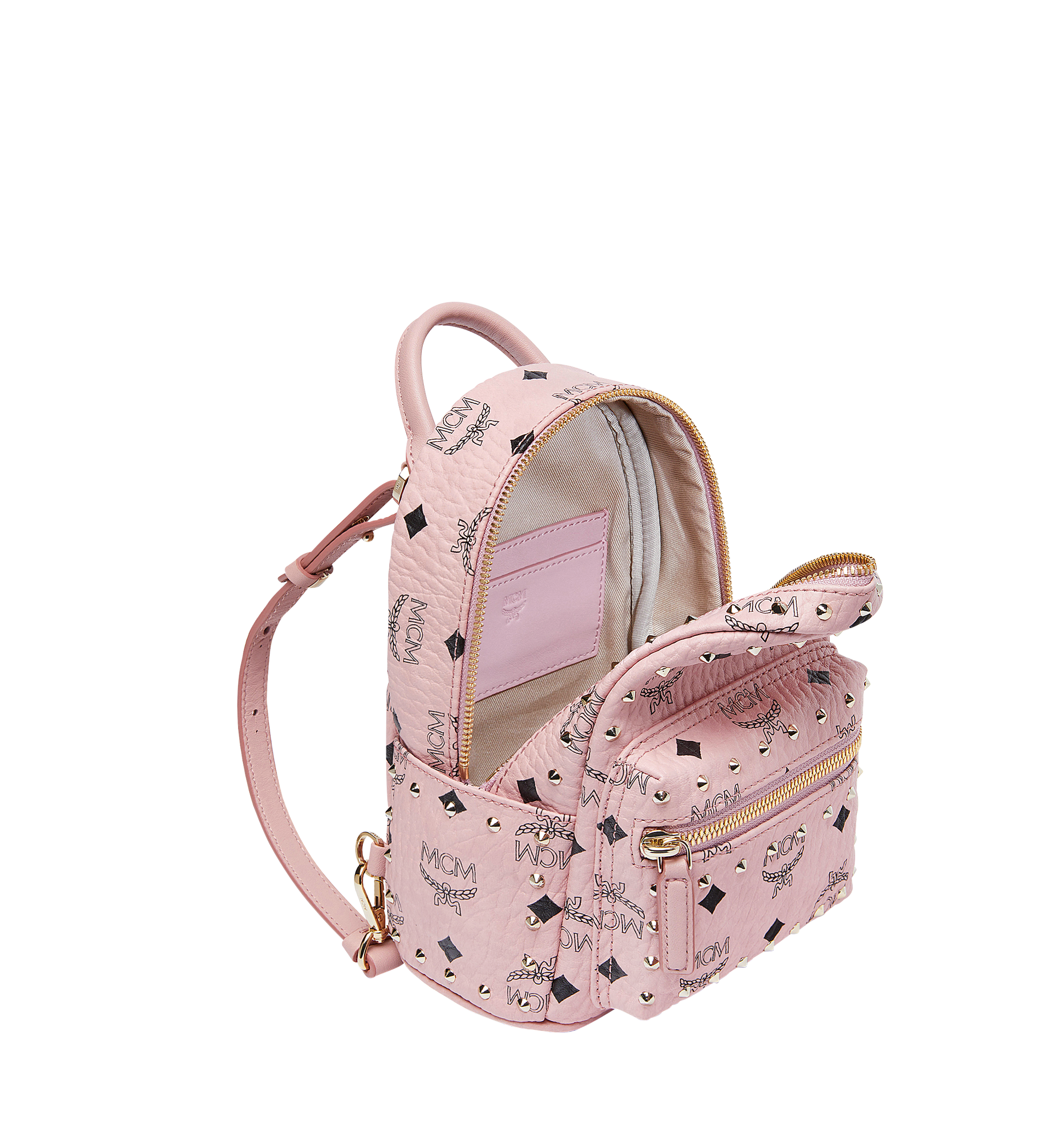MCM Stark Bebe Boo Backpack in Studded Outline Visetos  MMK8AVE04PZ001 Alternate View 6