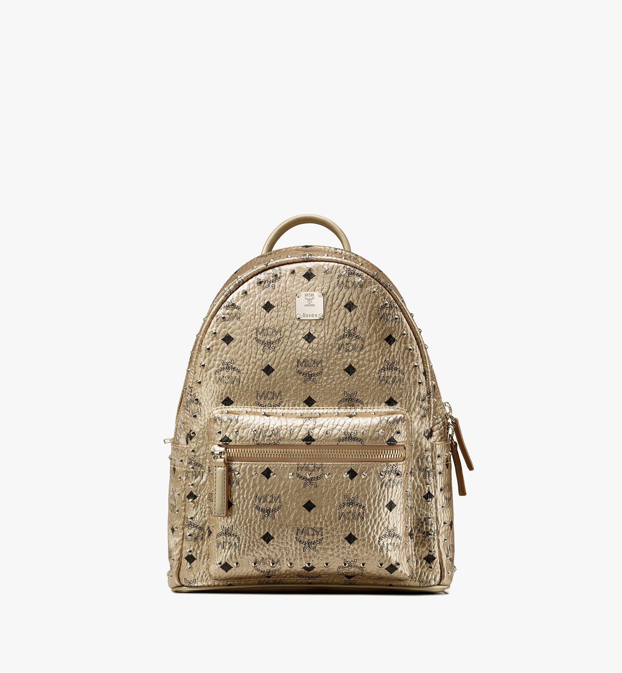 MCM Stark Backpack in Studded Visetos Gold MMK8AVE40T1001 Alternate View 1