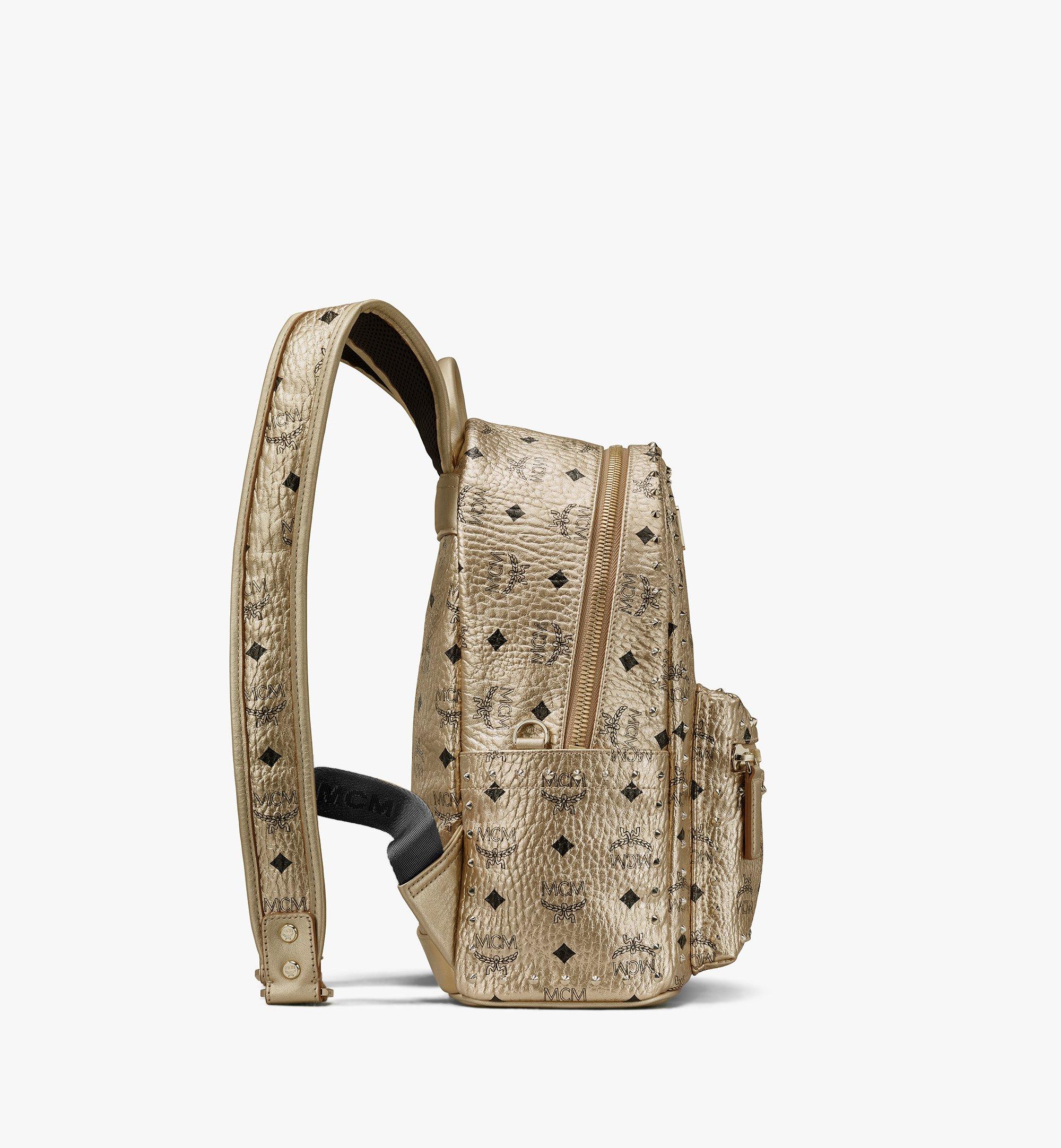 MCM Stark Backpack in Studded Visetos Gold MMK8AVE40T1001 Alternate View 1