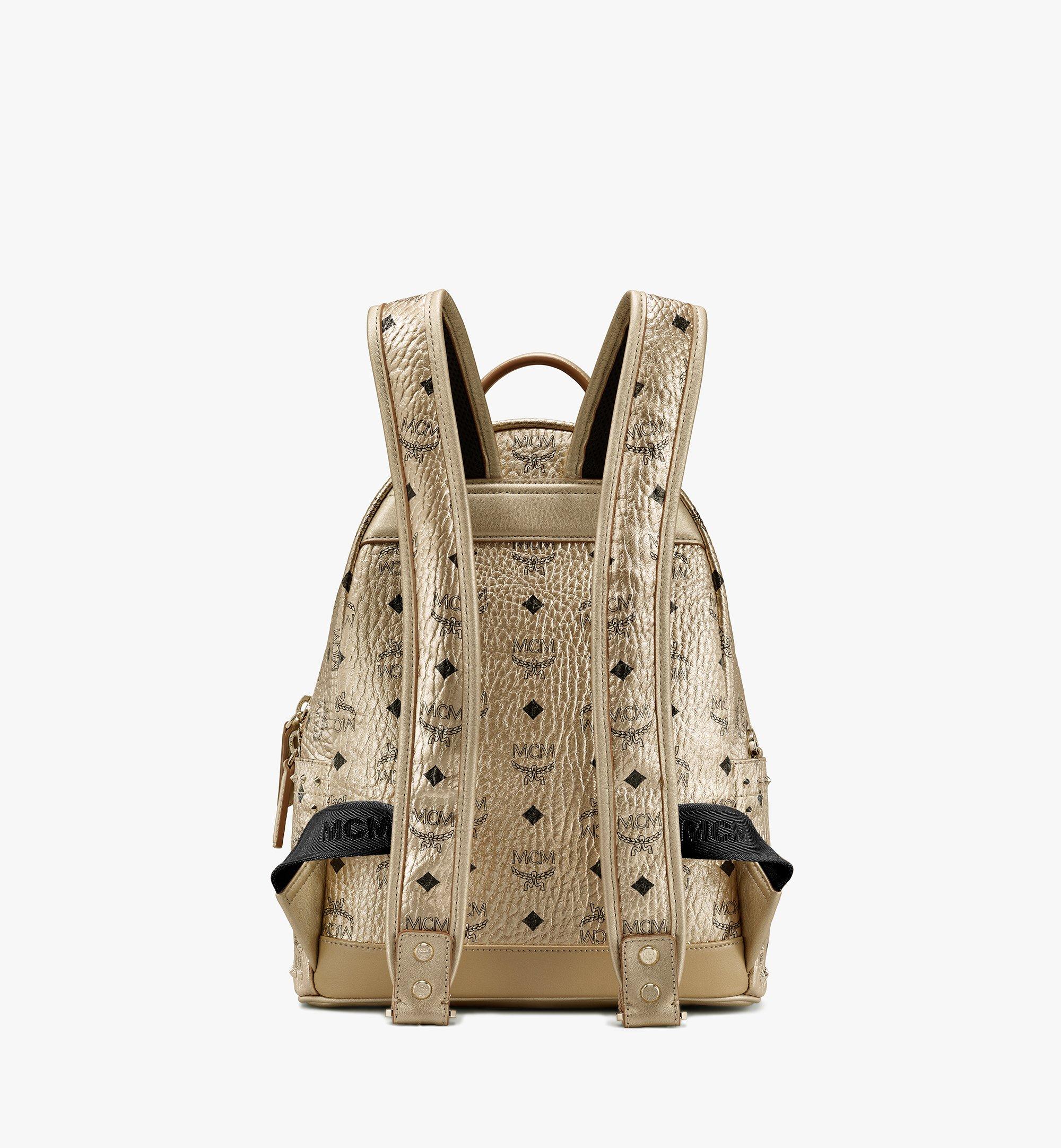 MCM Stark Backpack in Studded Visetos Gold MMK8AVE40T1001 Alternate View 2