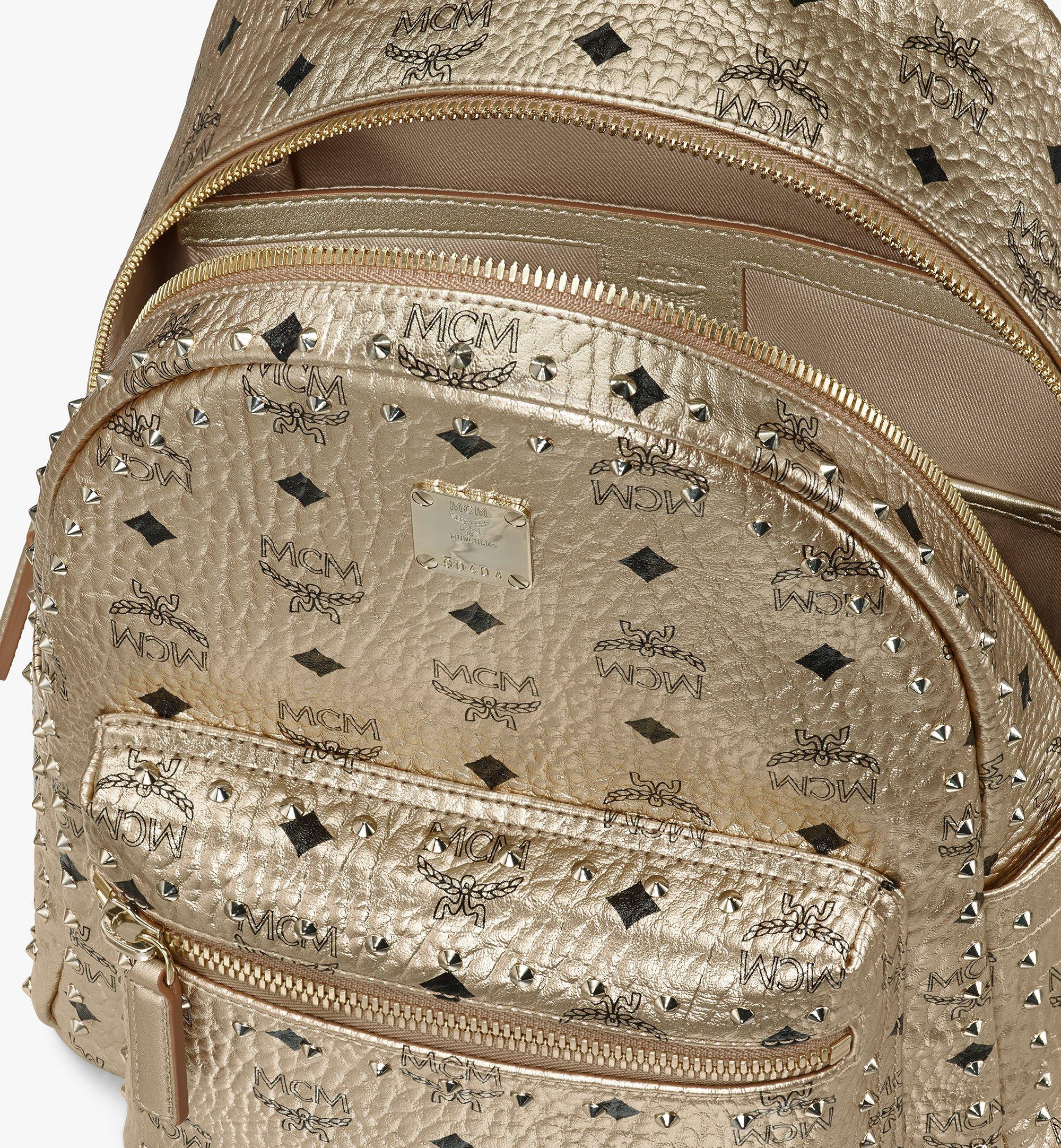 MCM Stark Backpack in Studded Visetos Gold MMK8AVE40T1001 Alternate View 3
