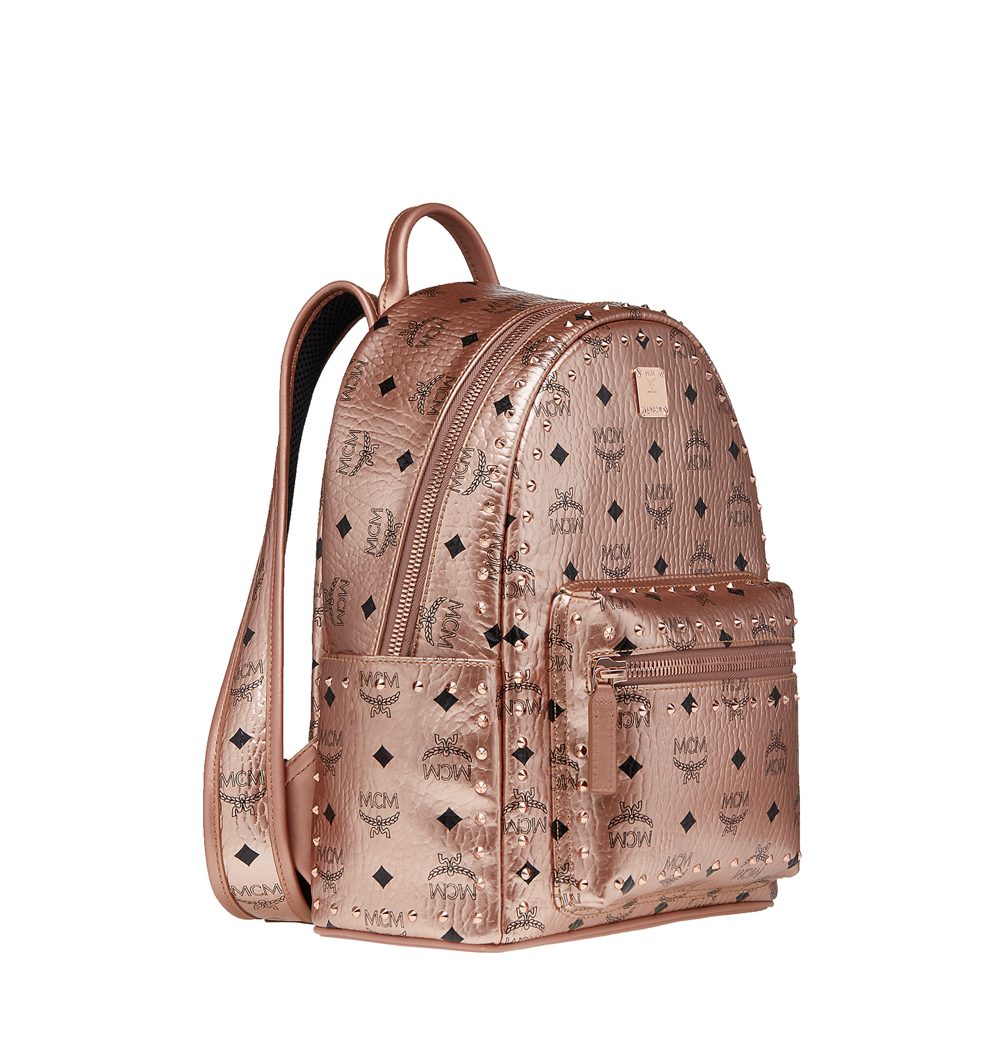 mcm champagne gold backpack