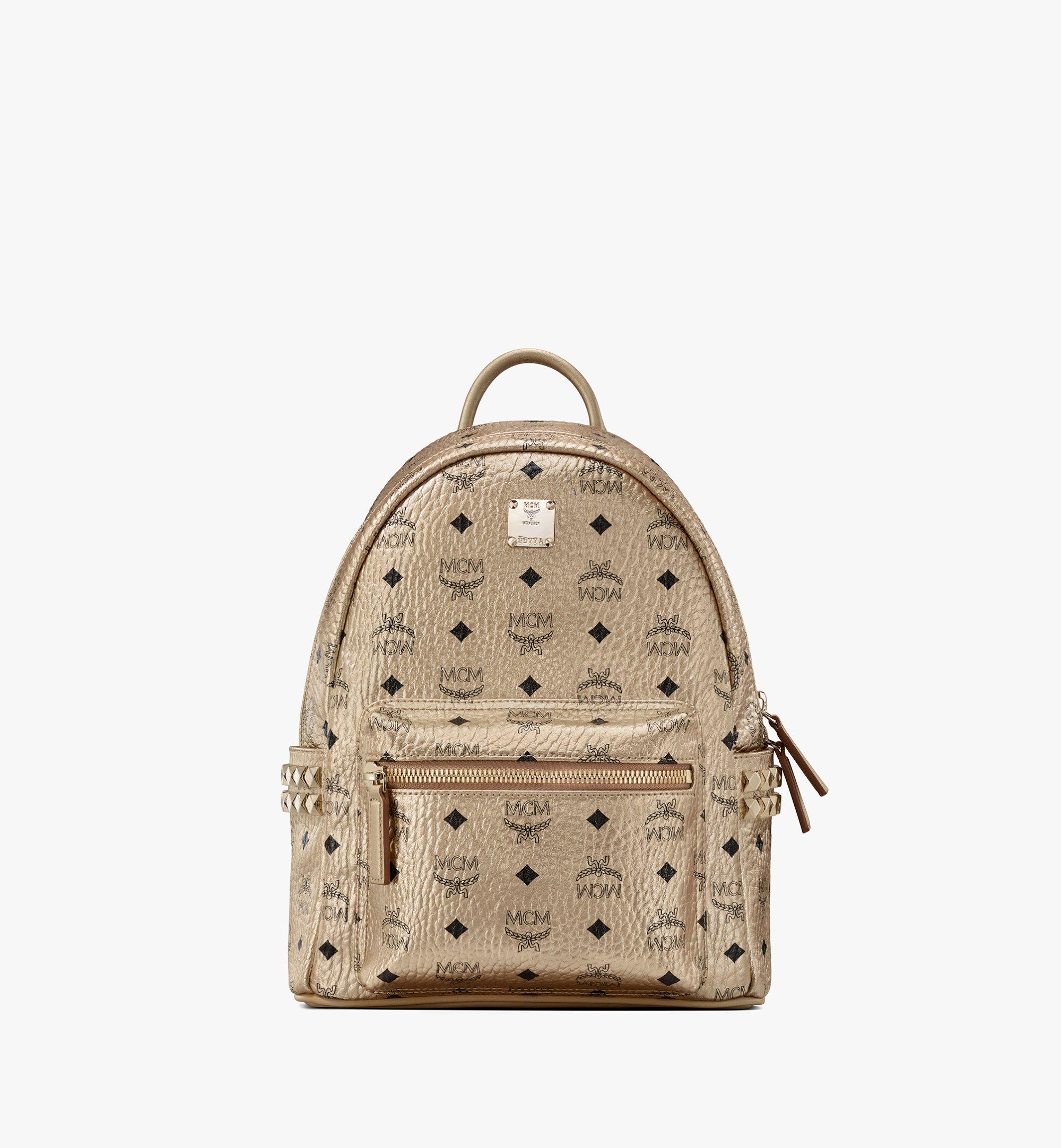 MCM Stark Side Studs Backpack in Visetos Gold MMK8AVE43T1001 Alternate View 1