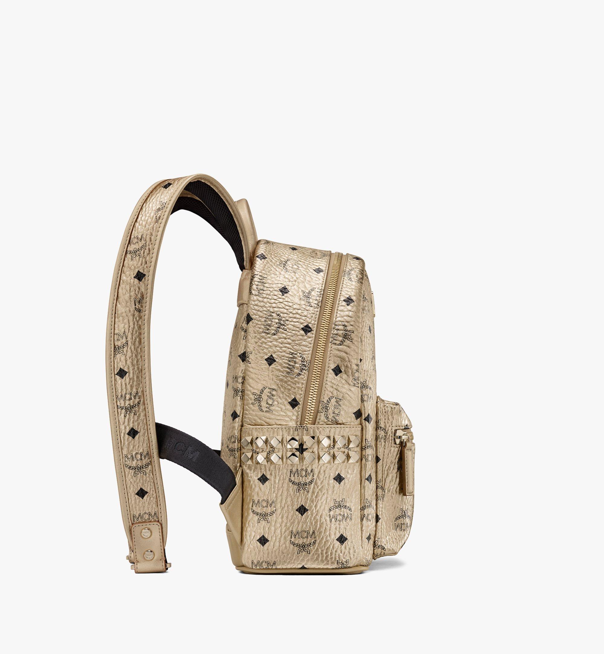 MCM Stark Side Studs Backpack in Visetos Gold MMK8AVE43T1001 Alternate View 1