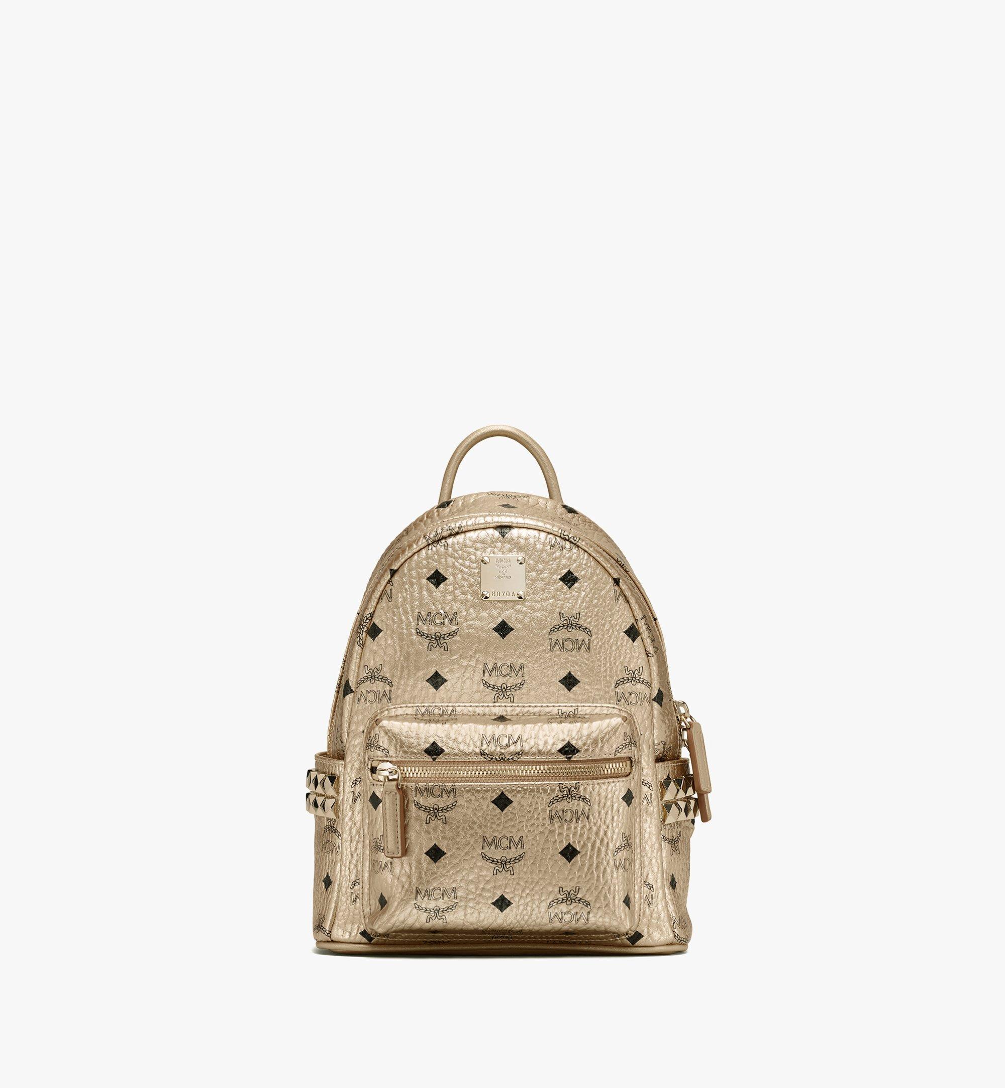 MCM Stark Side Studs Backpack in Visetos Gold MMK8AVE47T1001 Alternate View 1