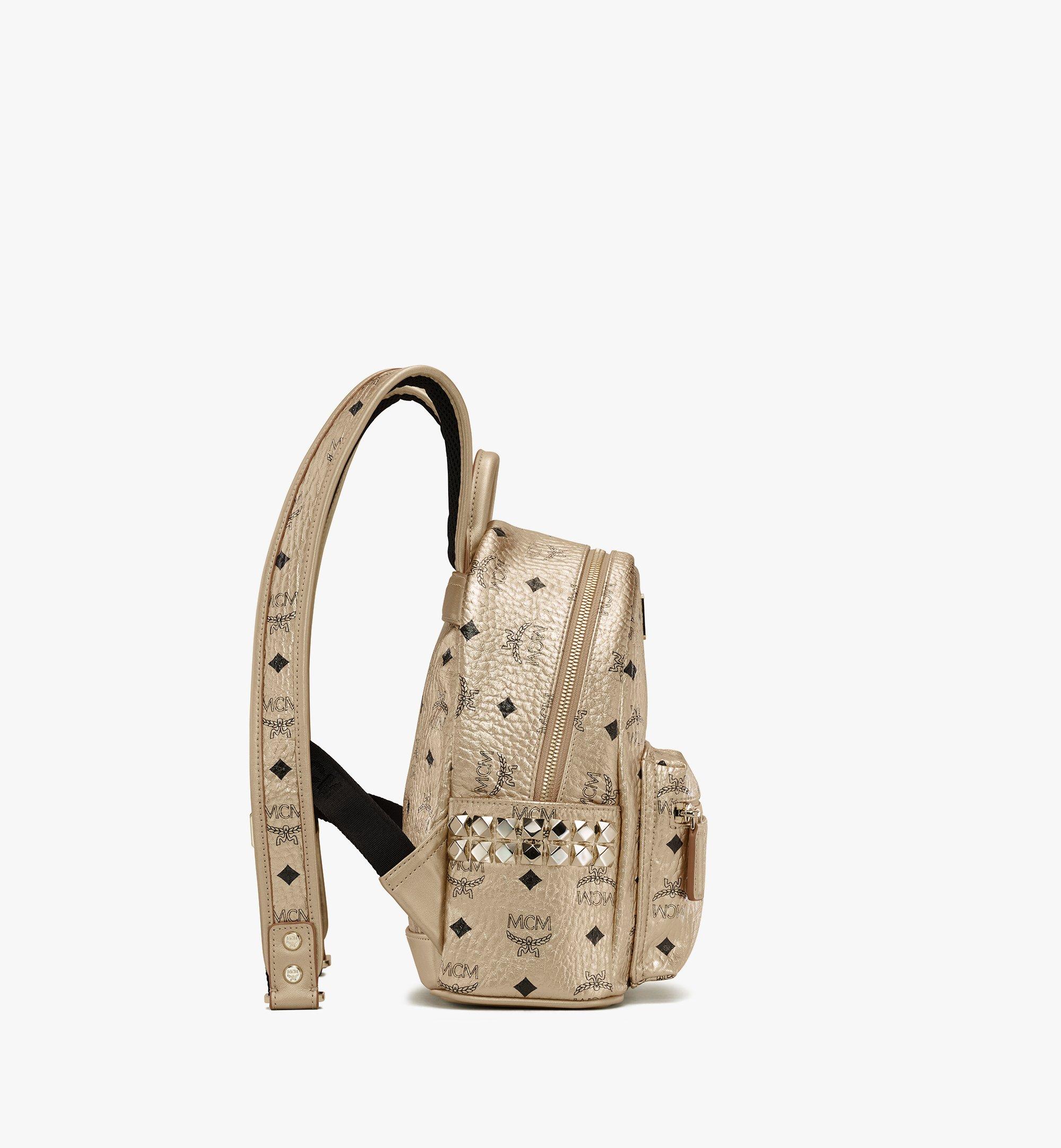 MCM Stark Side Studs Backpack in Visetos Gold MMK8AVE47T1001 Alternate View 1