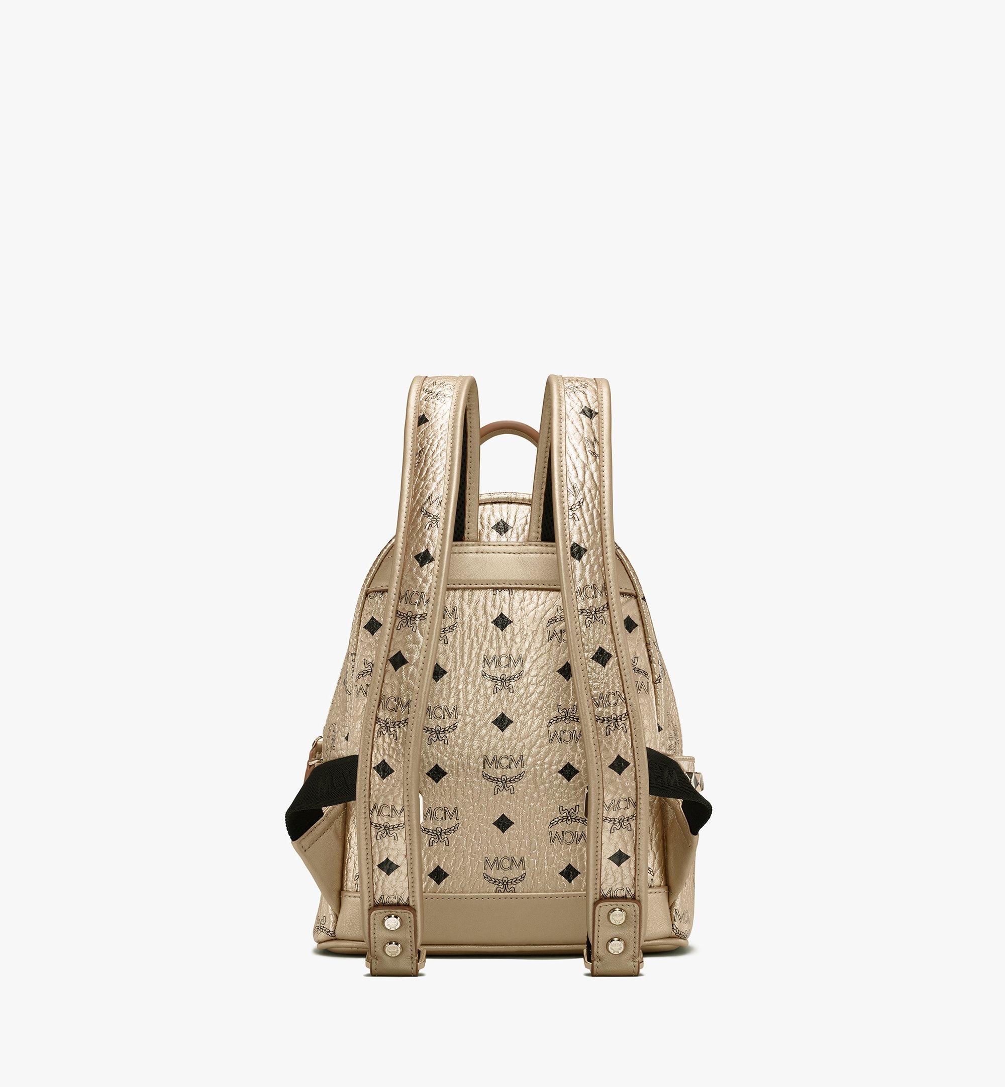 MCM Stark Side Studs Backpack in Visetos Gold MMK8AVE47T1001 Alternate View 2