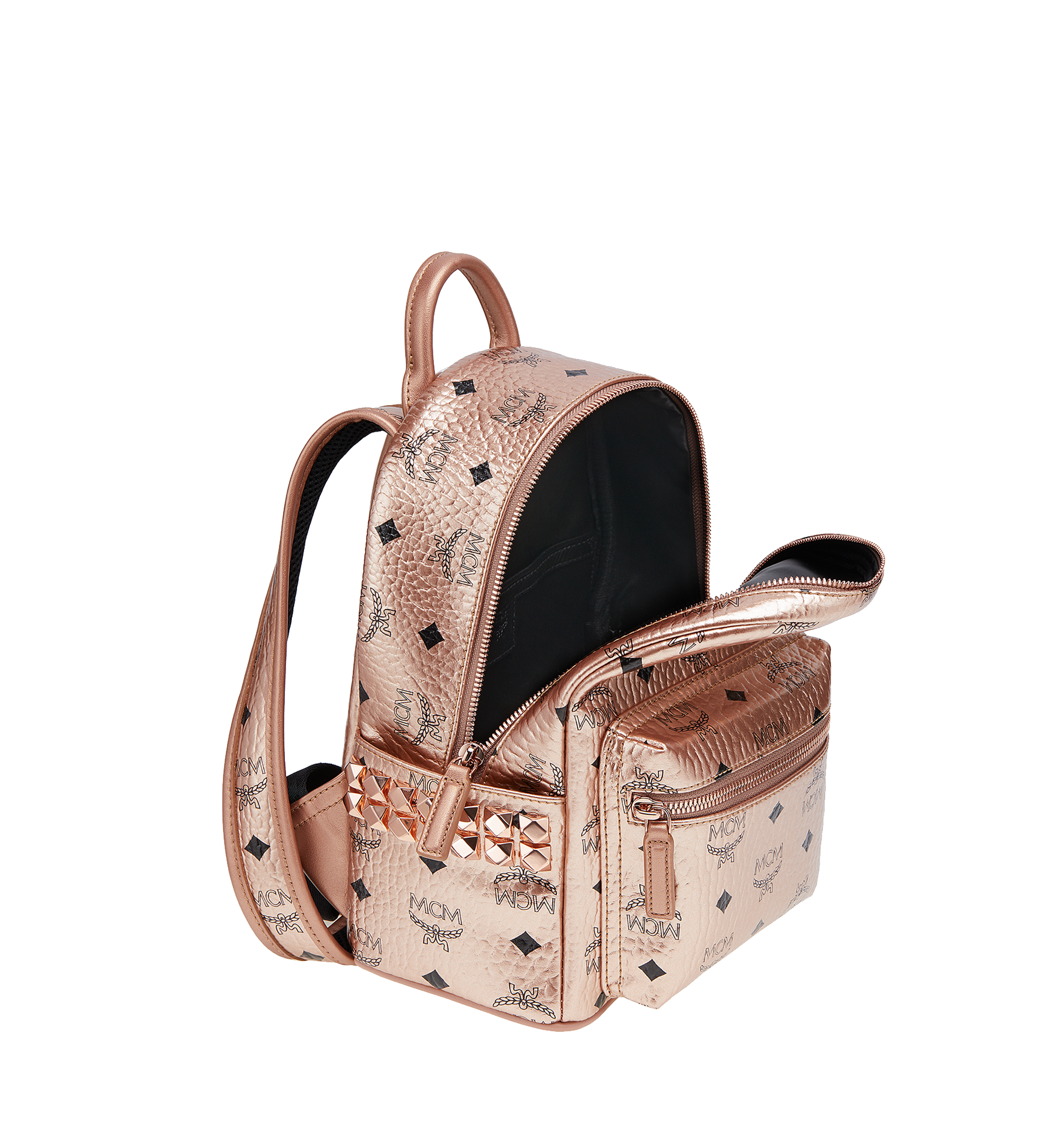 rose gold mcm backpack