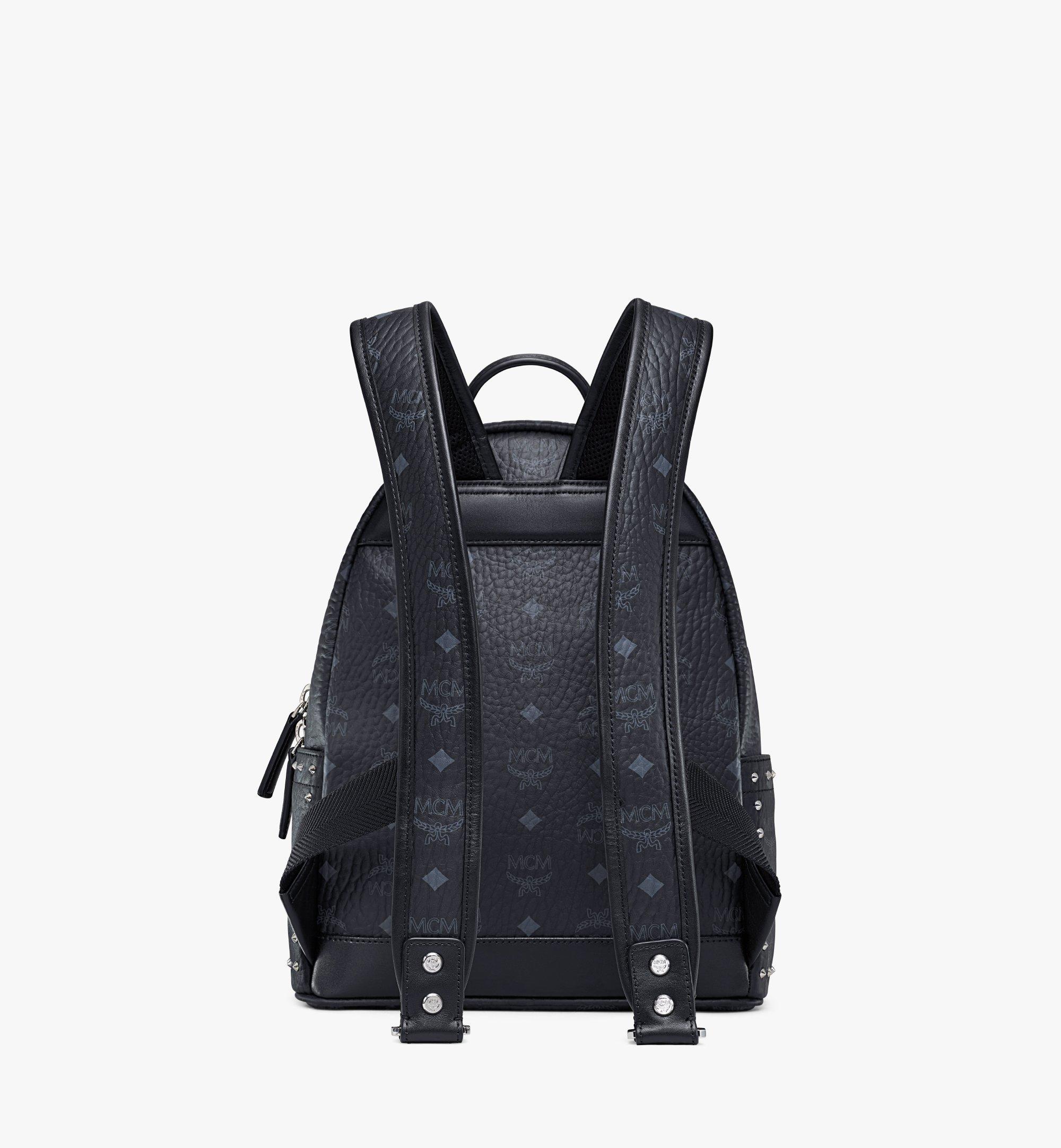MCM Stark Backpack in Studded Outline Visetos Black MMK8AVE61BK001 Alternate View 3