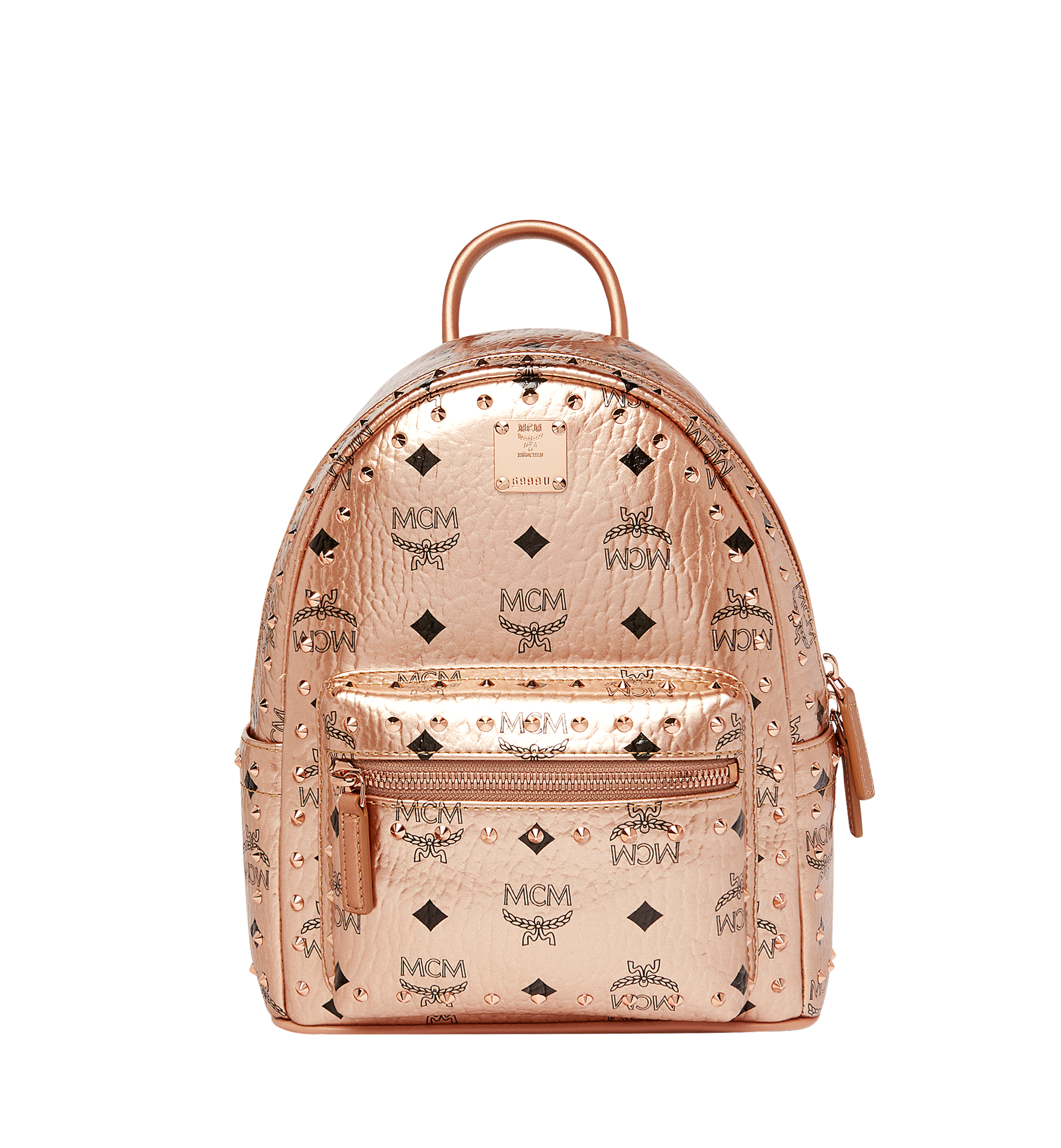 mcm champagne gold backpack