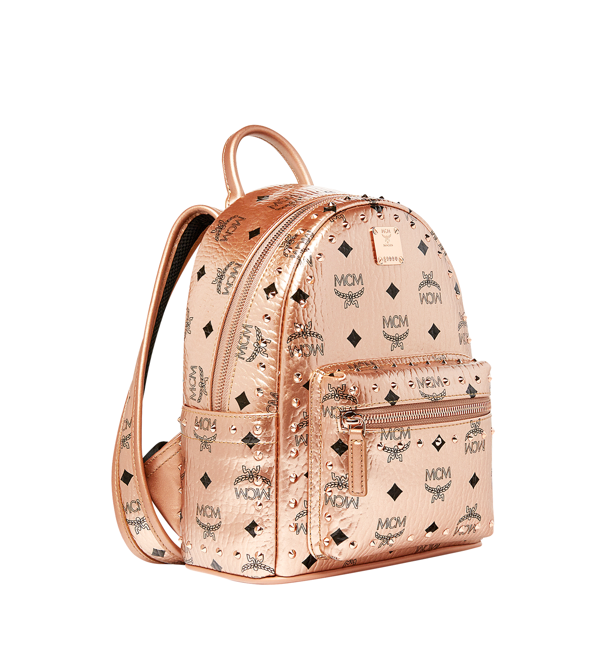 mcm champagne gold backpack