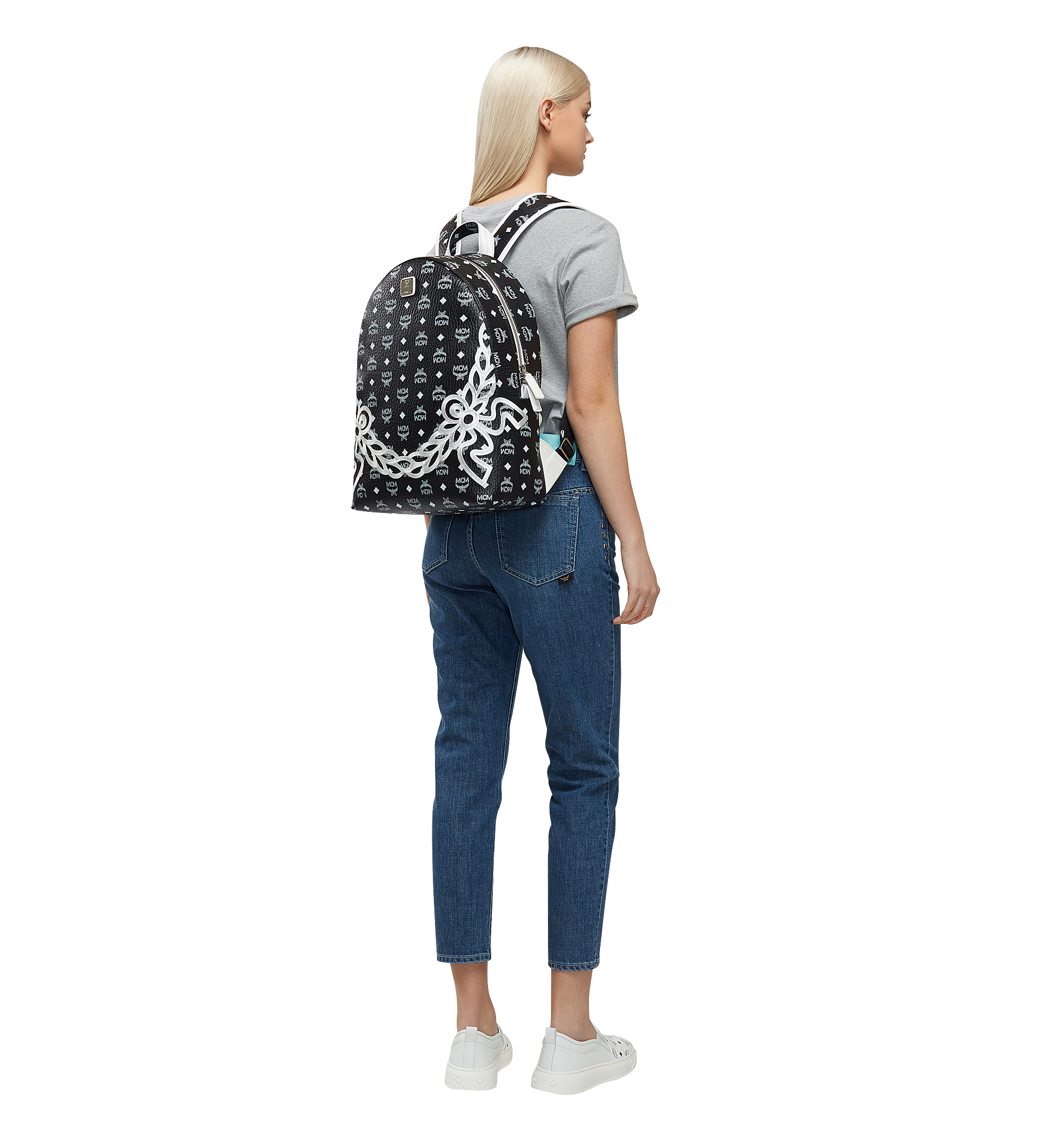 MCM Dietrich Laurel Backpack in Visetos Black MMK8SDI05BV001 Noch mehr sehen 5