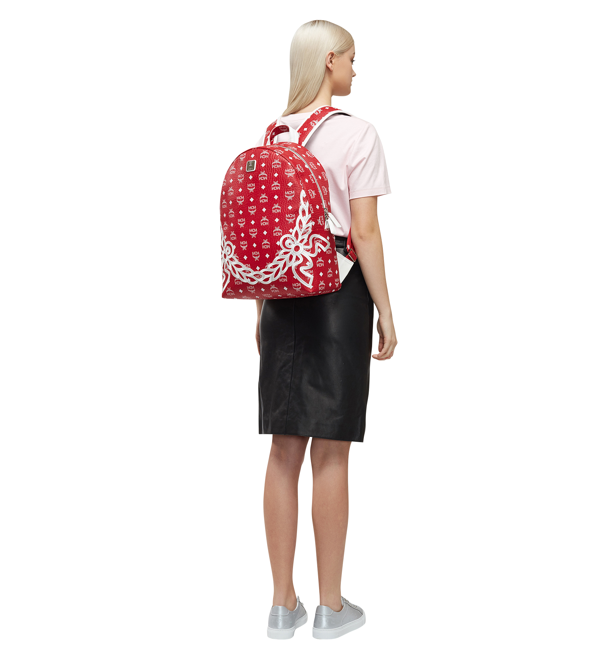 MCM Dietrich Laurel Backpack in Visetos Red MMK8SDI05RV001 Noch mehr sehen 5