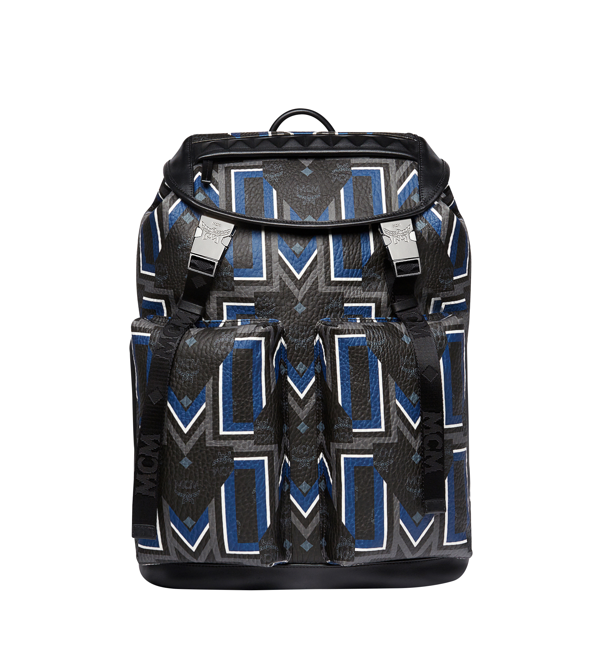 MCM Kreuzberg Backpack in Visetos Gunta Stripe Black MMK8SGE02BK001 Alternate View 1