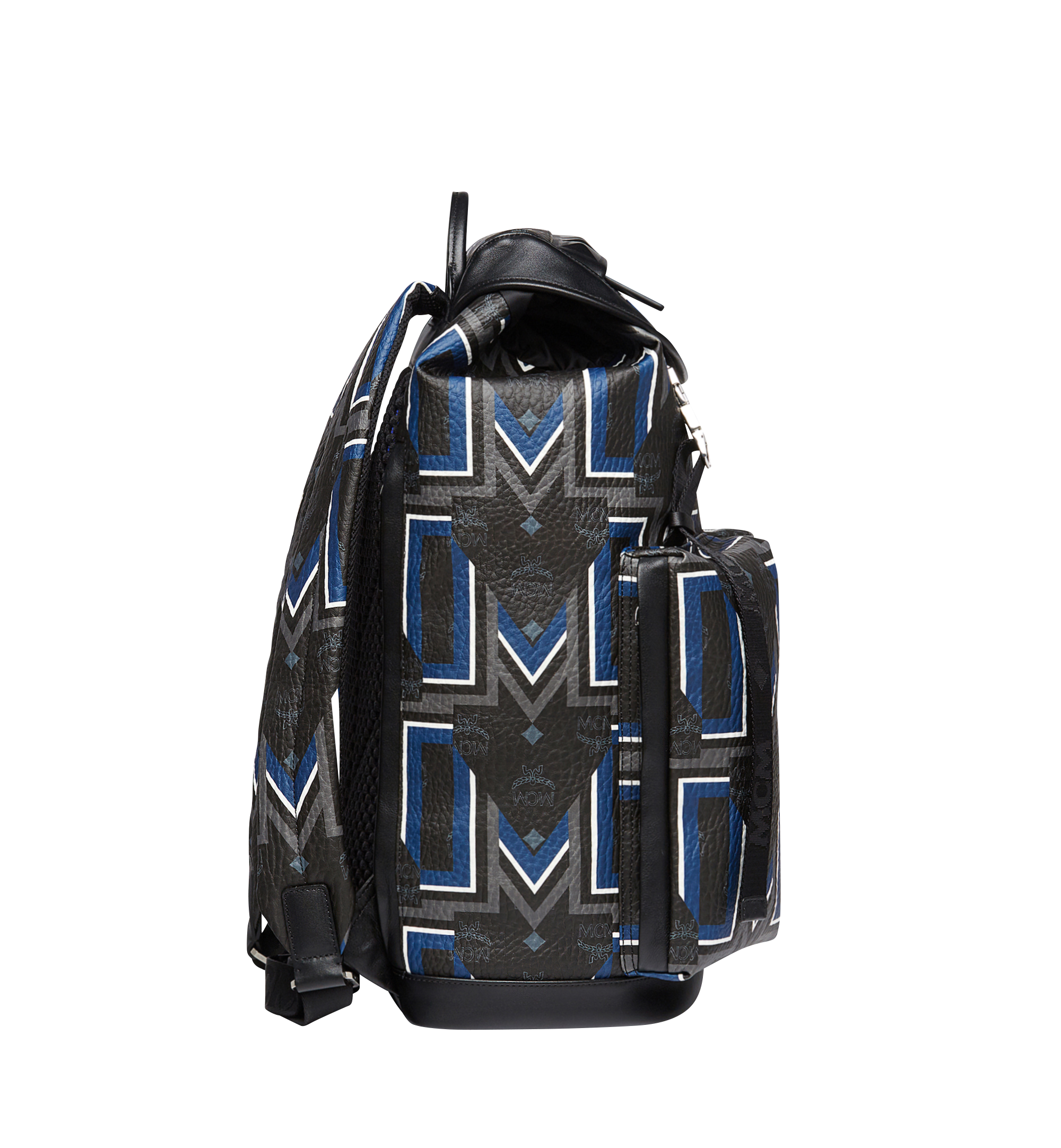 MCM Kreuzberg Backpack in Visetos Gunta Stripe Black MMK8SGE02BK001 Alternate View 2