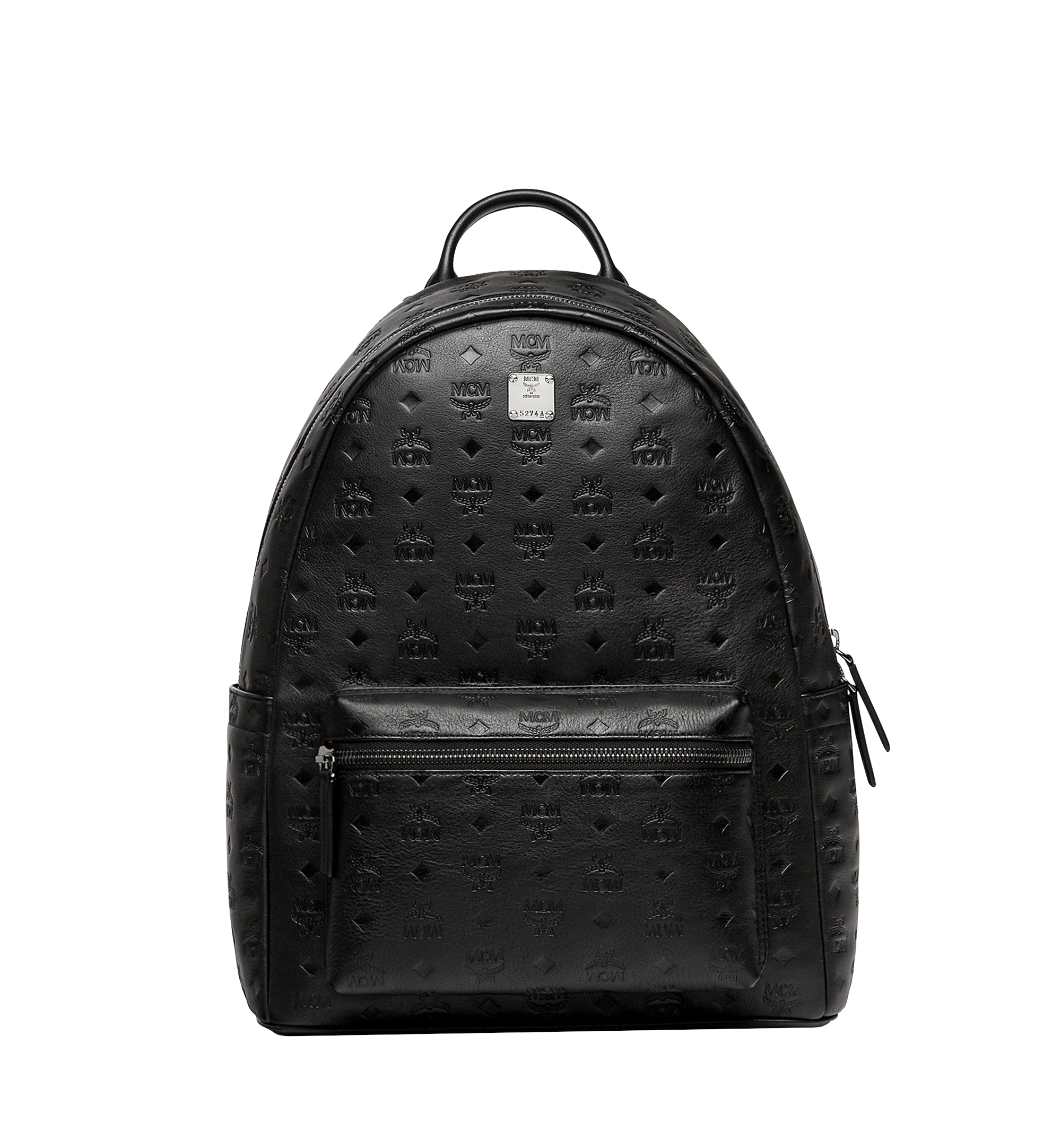 MCM Backpack Monogram Ottomar Leather Black in Calfskin Leather with  Gunmetal - US