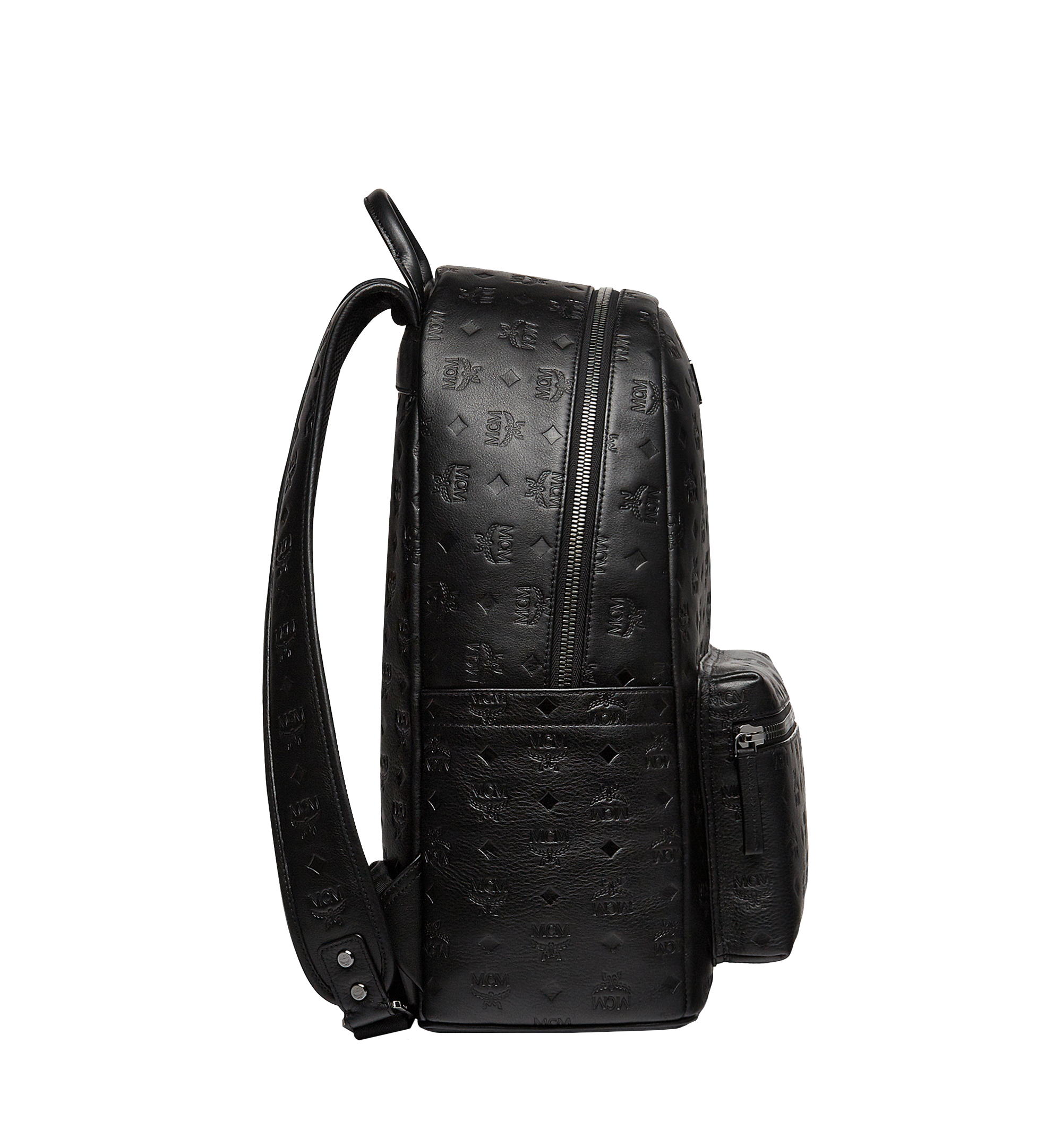 Mcm backpack monogram sales ottomar leather black