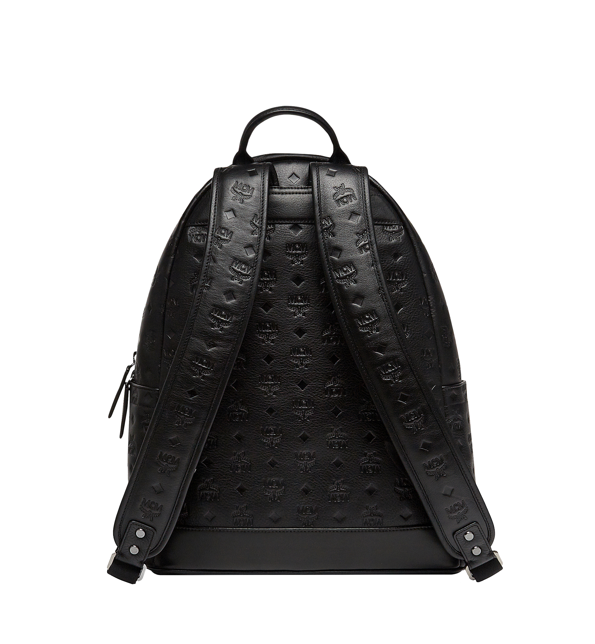 Leather Backpack embossed Monogram