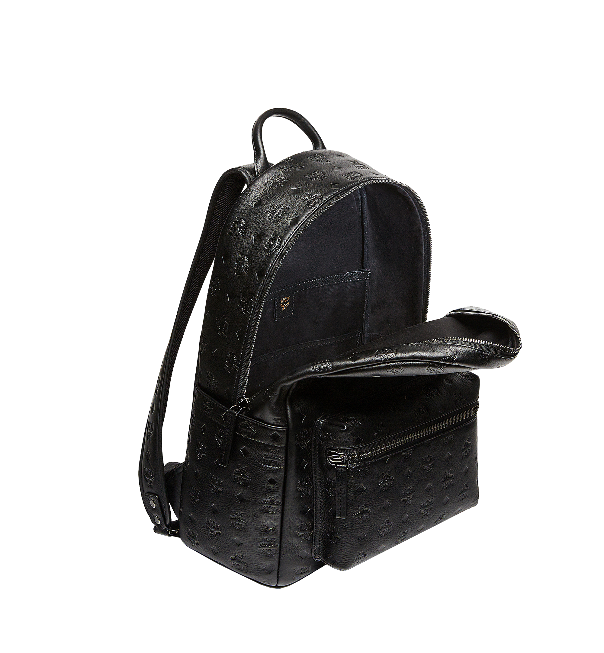 Mcm Backpack Monogram Ottomar Leather Black Online Retailer