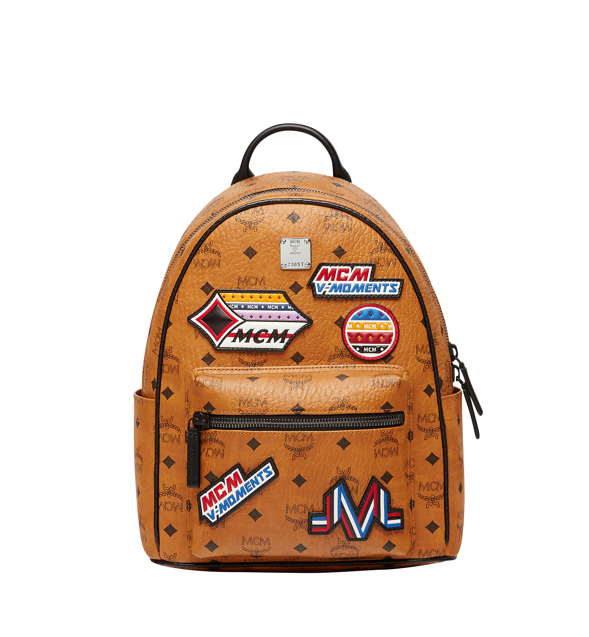 Small Stark Backpack in Victory Patch Visetos Cognac MCM ®CA