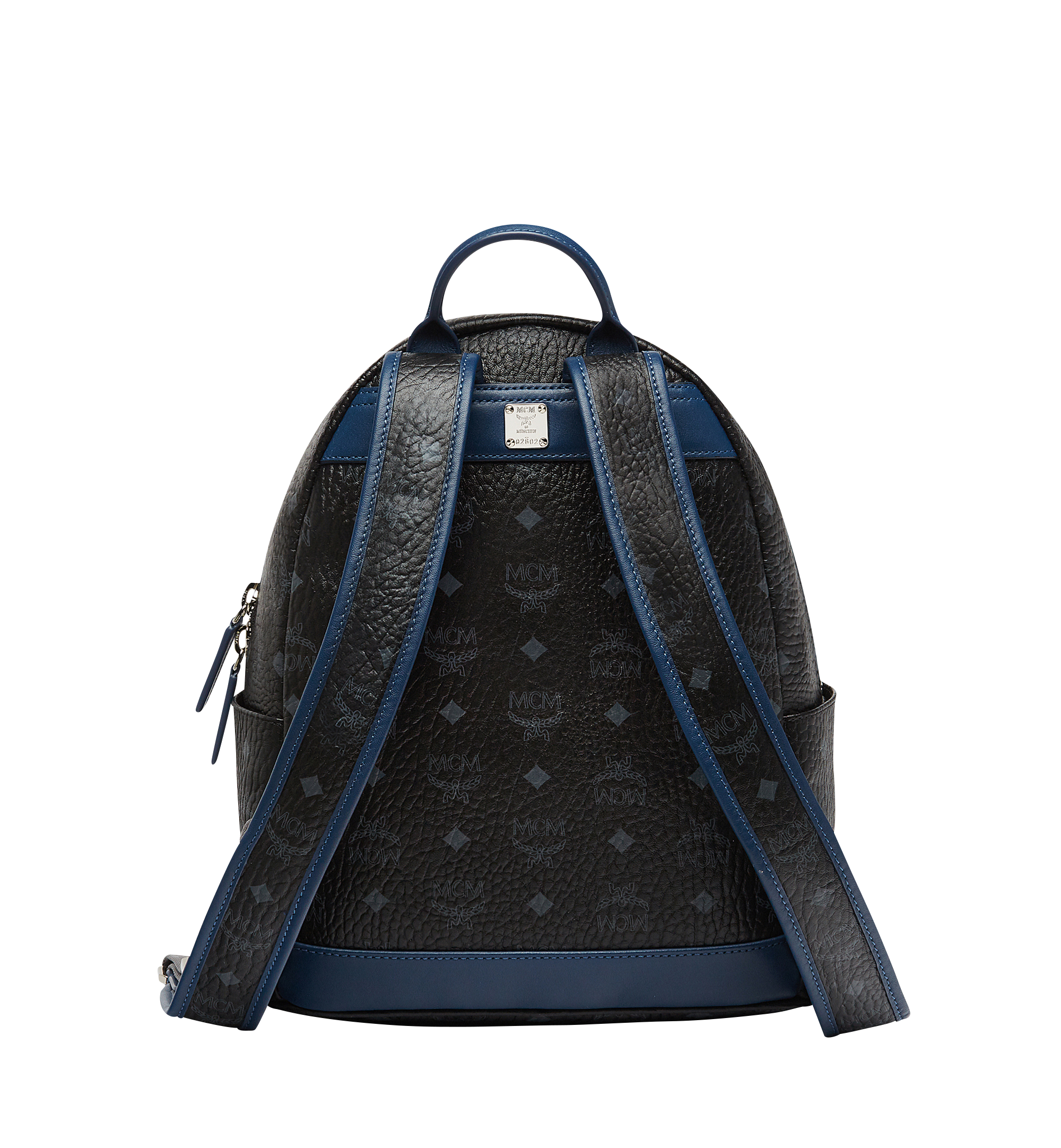 MCM Stark Chevron Stripe Backpack in Visetos Black MMK8SVE46BK001 Plus de photos 3