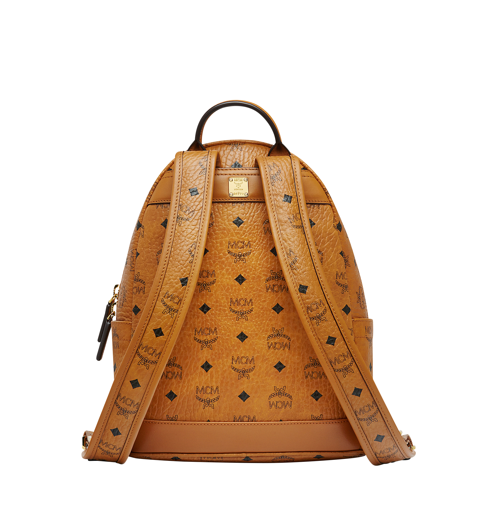 MCM Stark Stripe Crystal Backpack in Visetos Cognac MMK8SVE94CO001 Alternate View 3