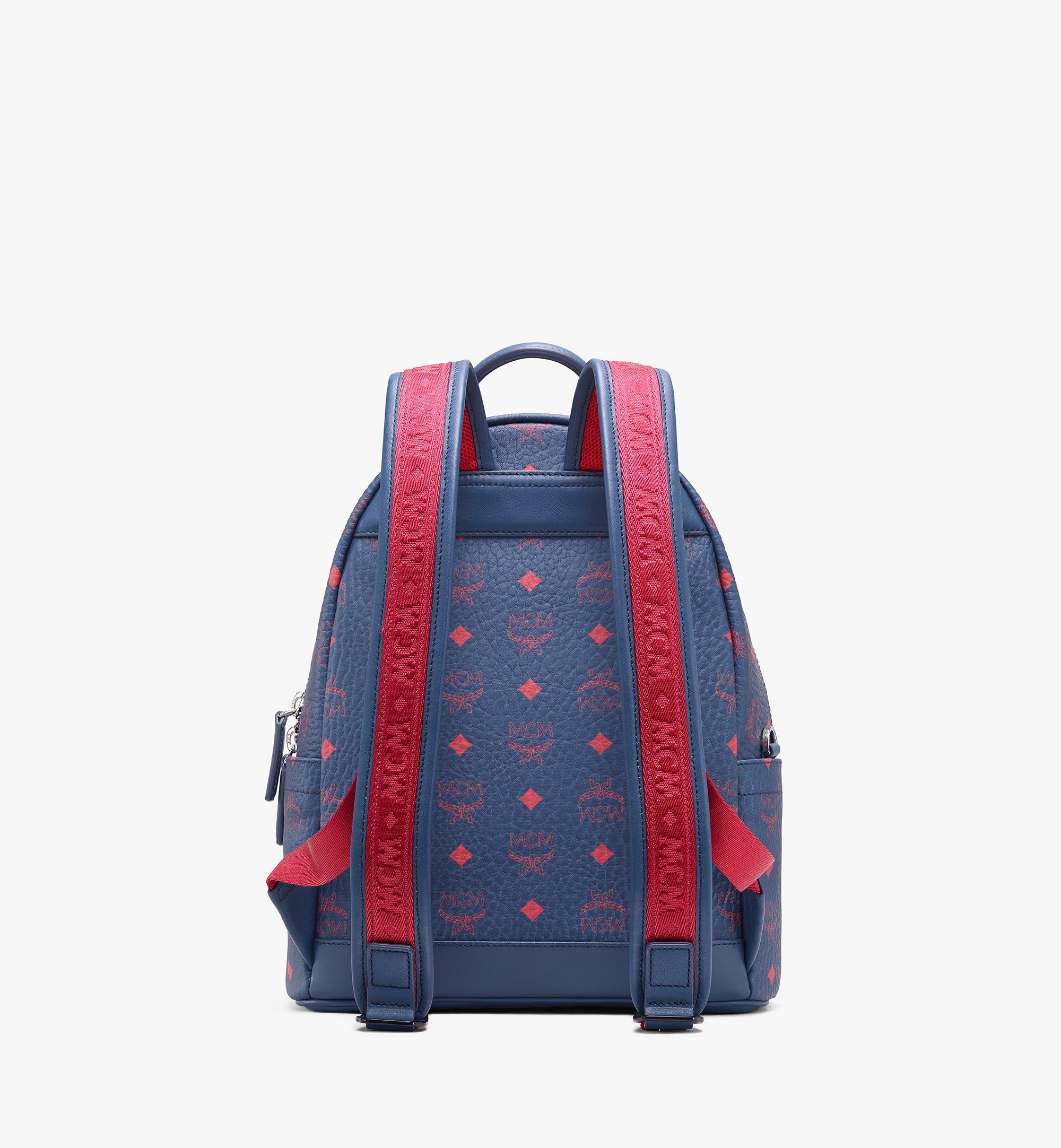 Mcm Stark Backpack in Visetos - Blue - Backpacks