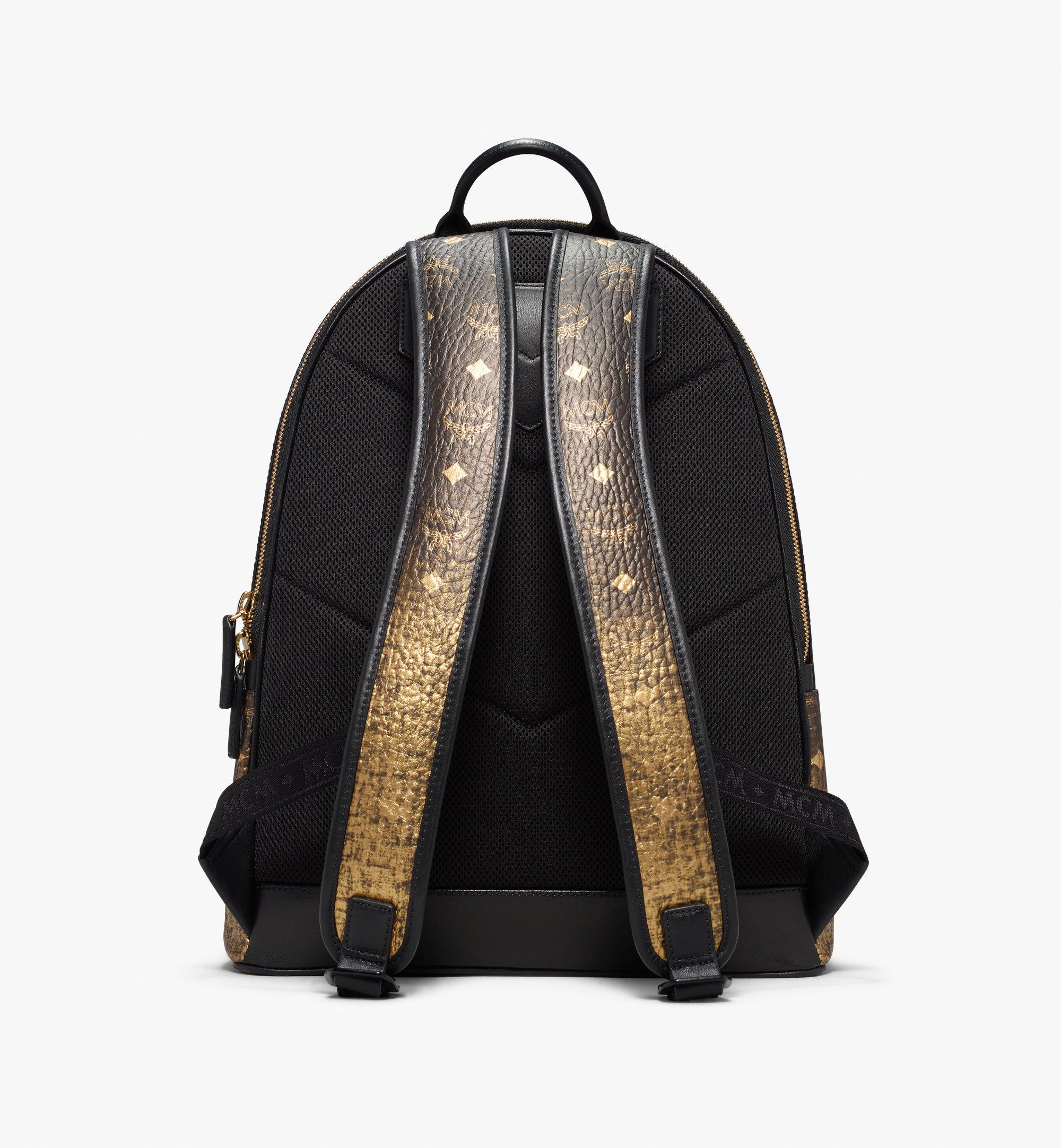 Large Stark Backpack in Gradation Visetos GOLD MCM GR