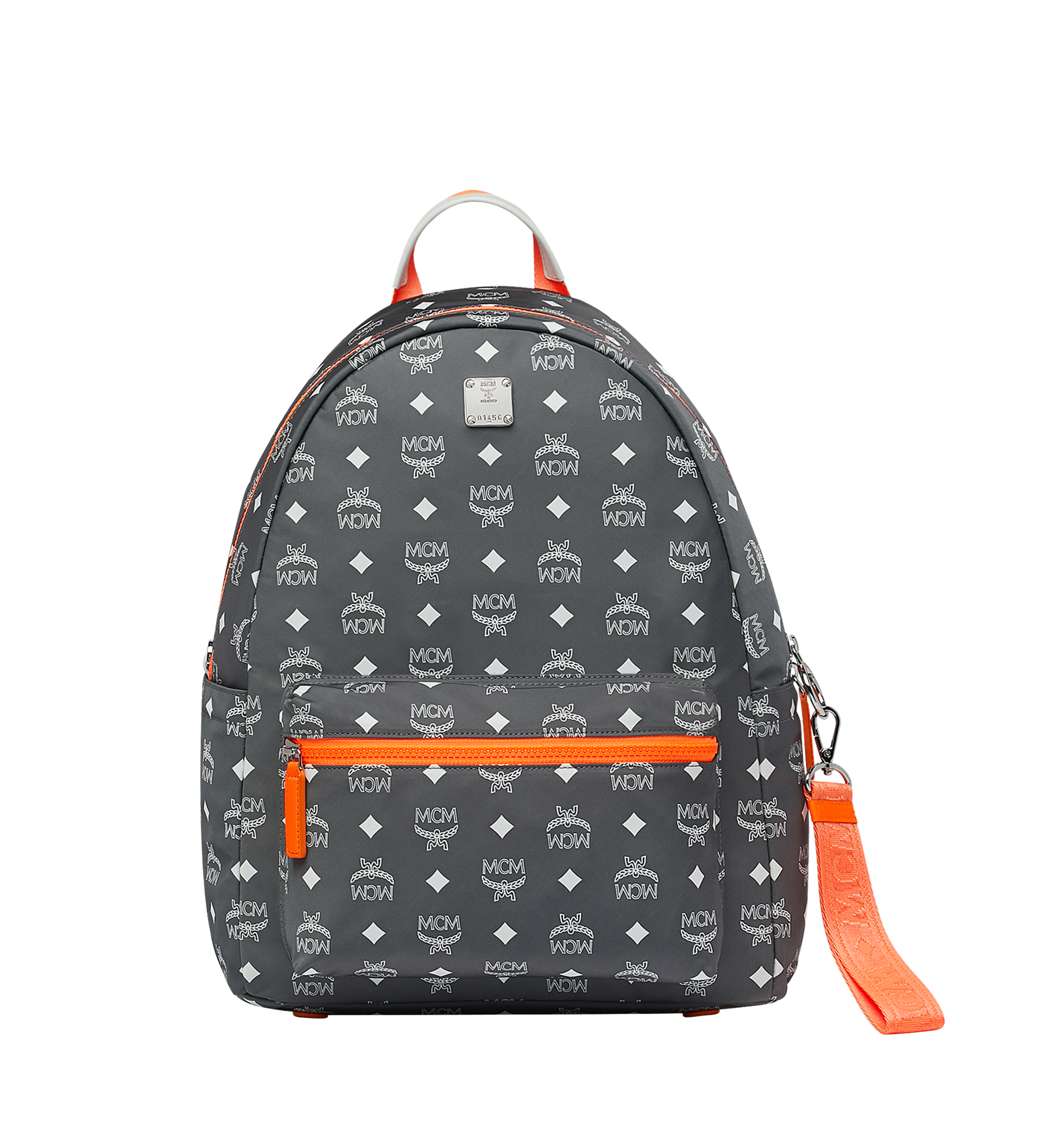 MCM Resnick Backpack in White Logo Nylon White MMK9SRA01FG001 Alternate View 1