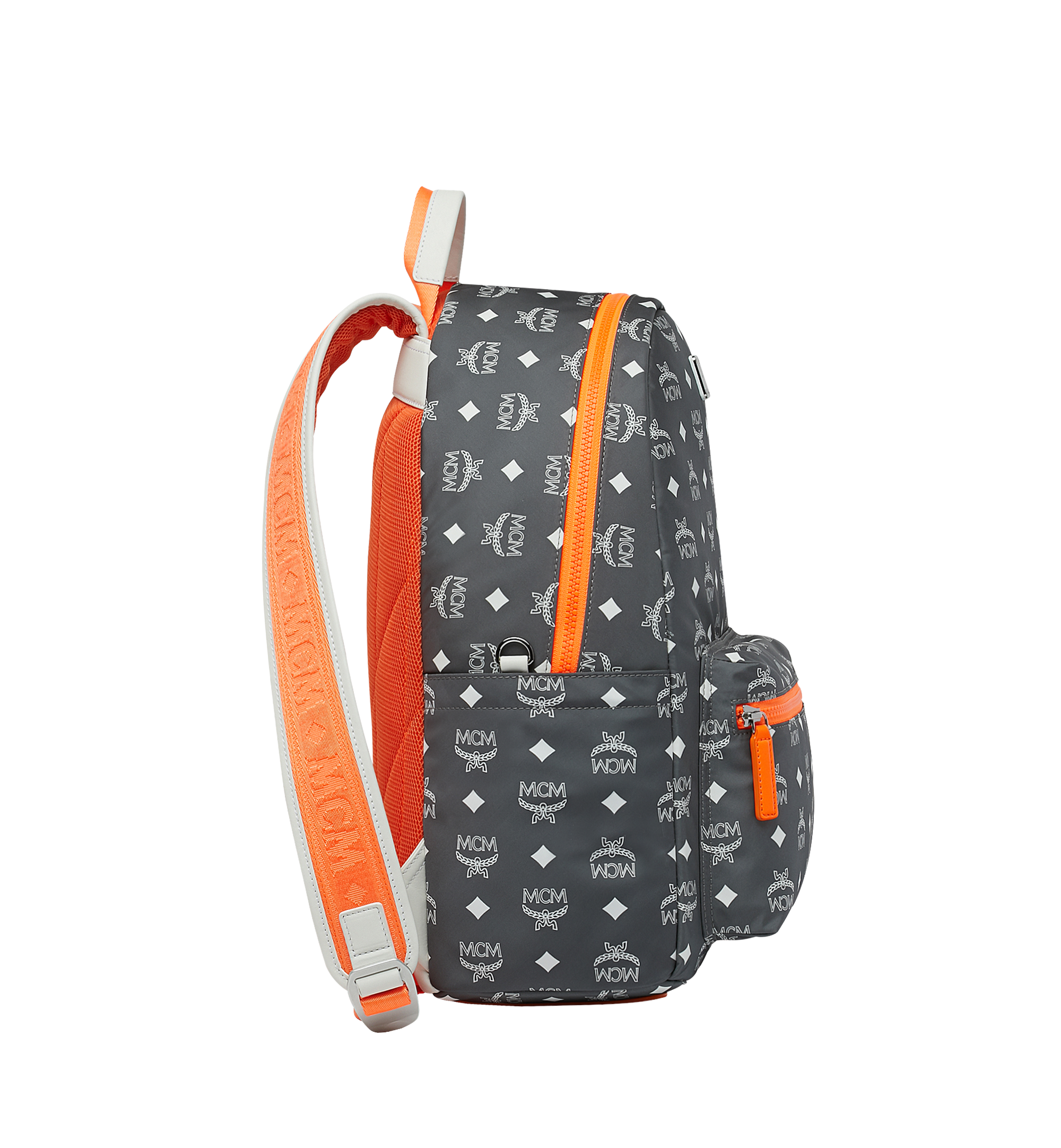 MCM Resnick Backpack in White Logo Nylon White MMK9SRA01FG001 Alternate View 2