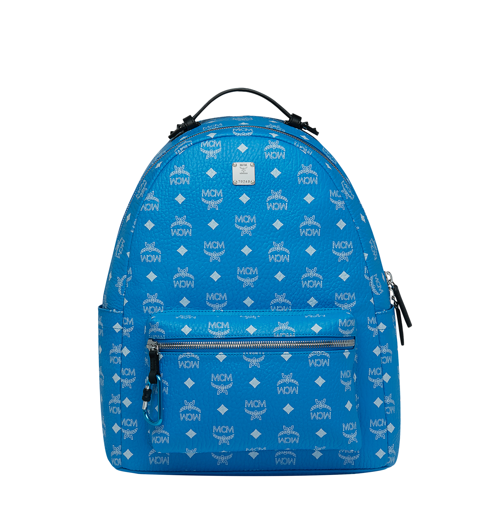 MCM Stark Backpack in White Logo Visetos Blue MMK9SVE48HI001 Alternate View 1