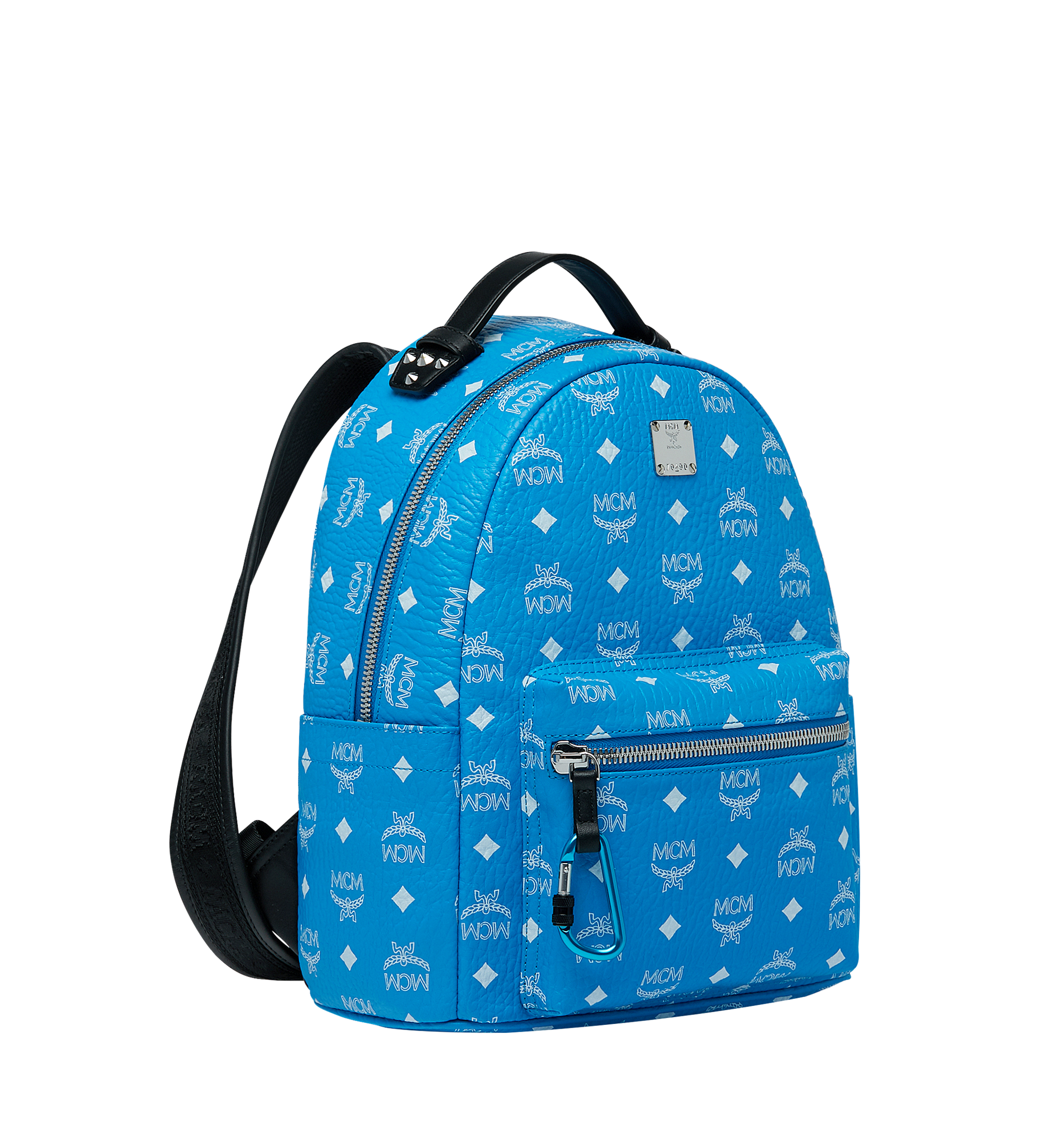 NEW MCM Blue Stark Visetos Backpack