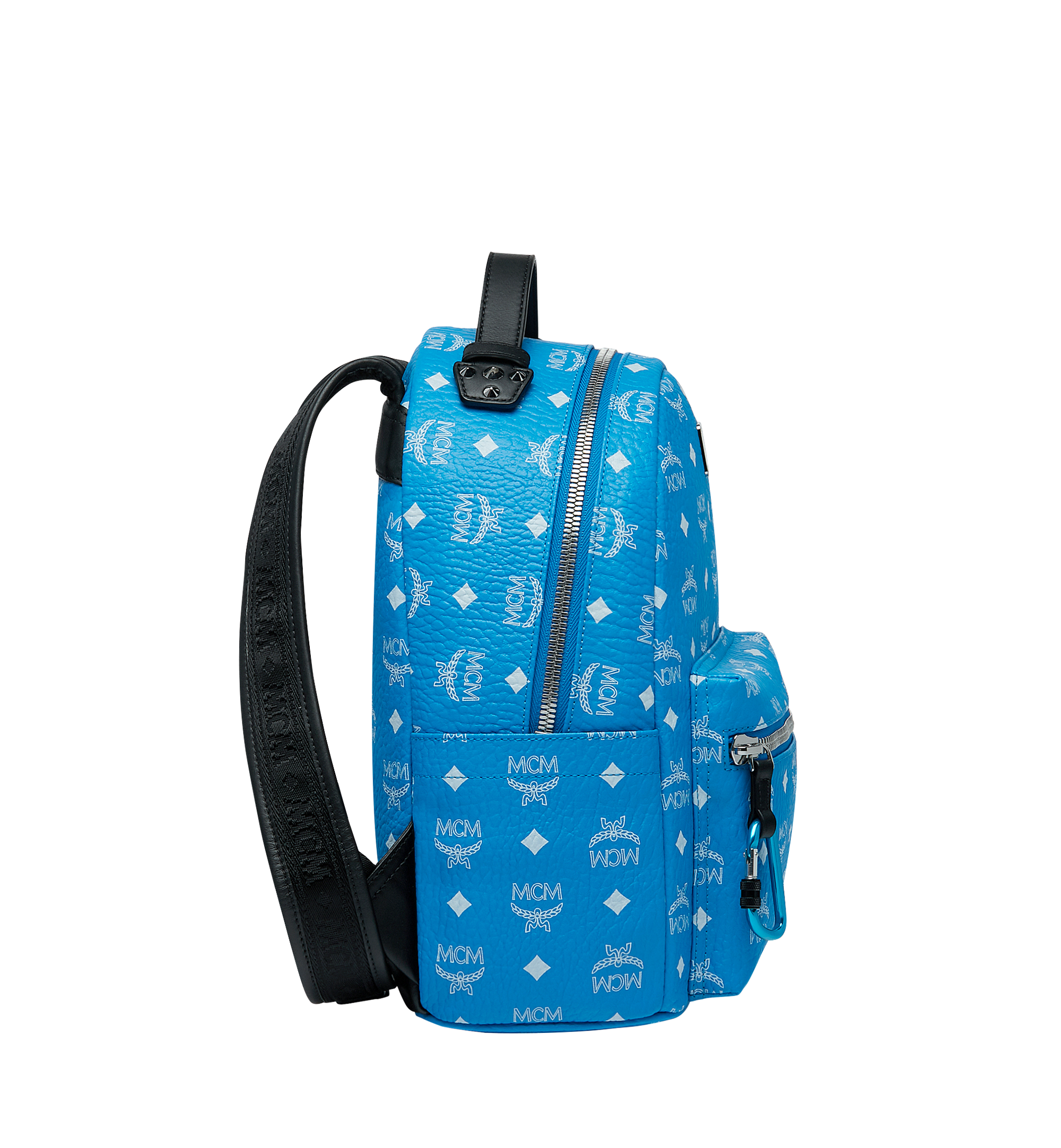 $1,290 MCM blue Visetos Medium Backpack MMKCAVE05LU001 NEW WITH TAG