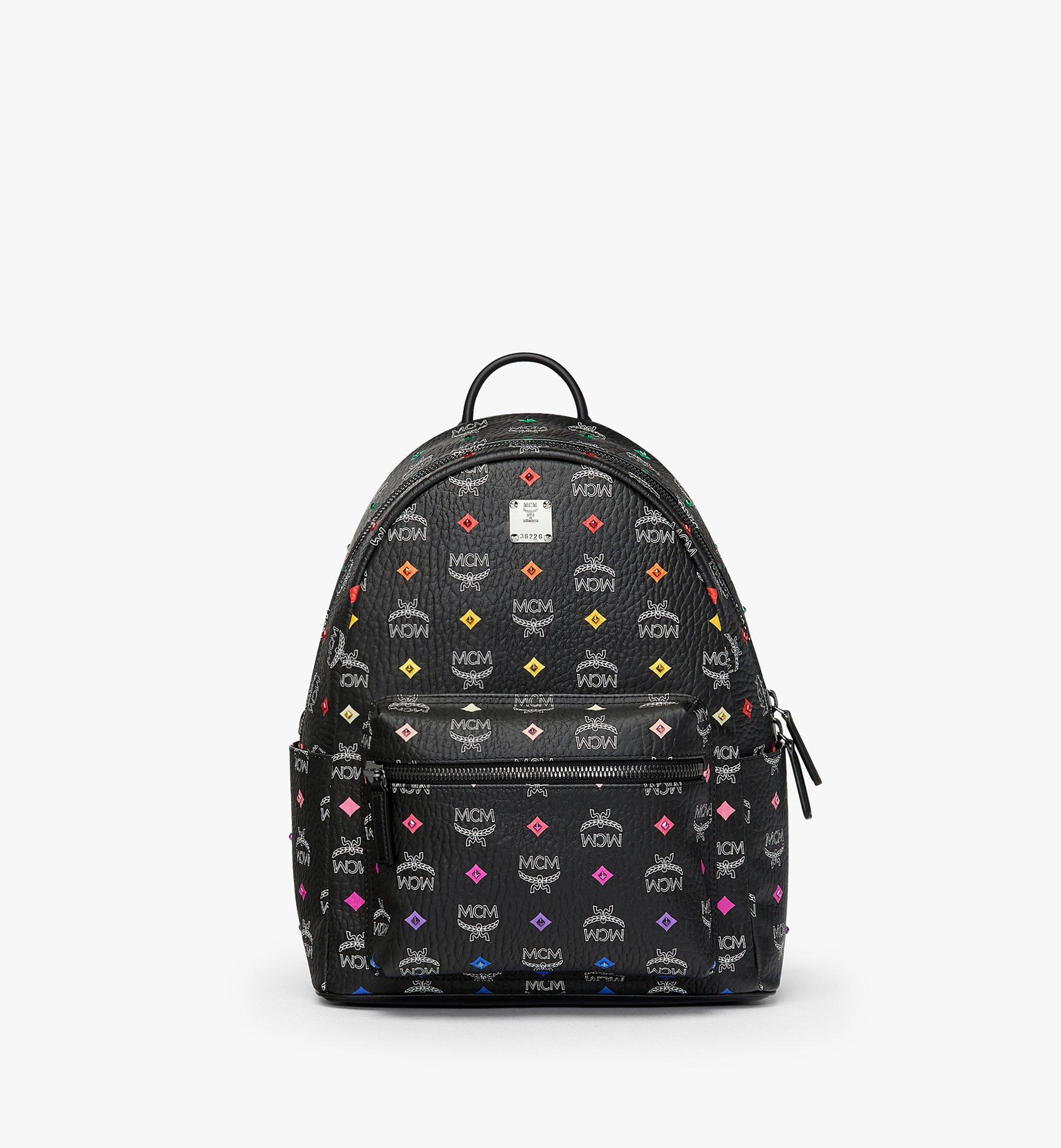 MCM Stark Backpack in Skyoptic Stud Visetos Black MMK9SVE57BA001 Alternate View 1