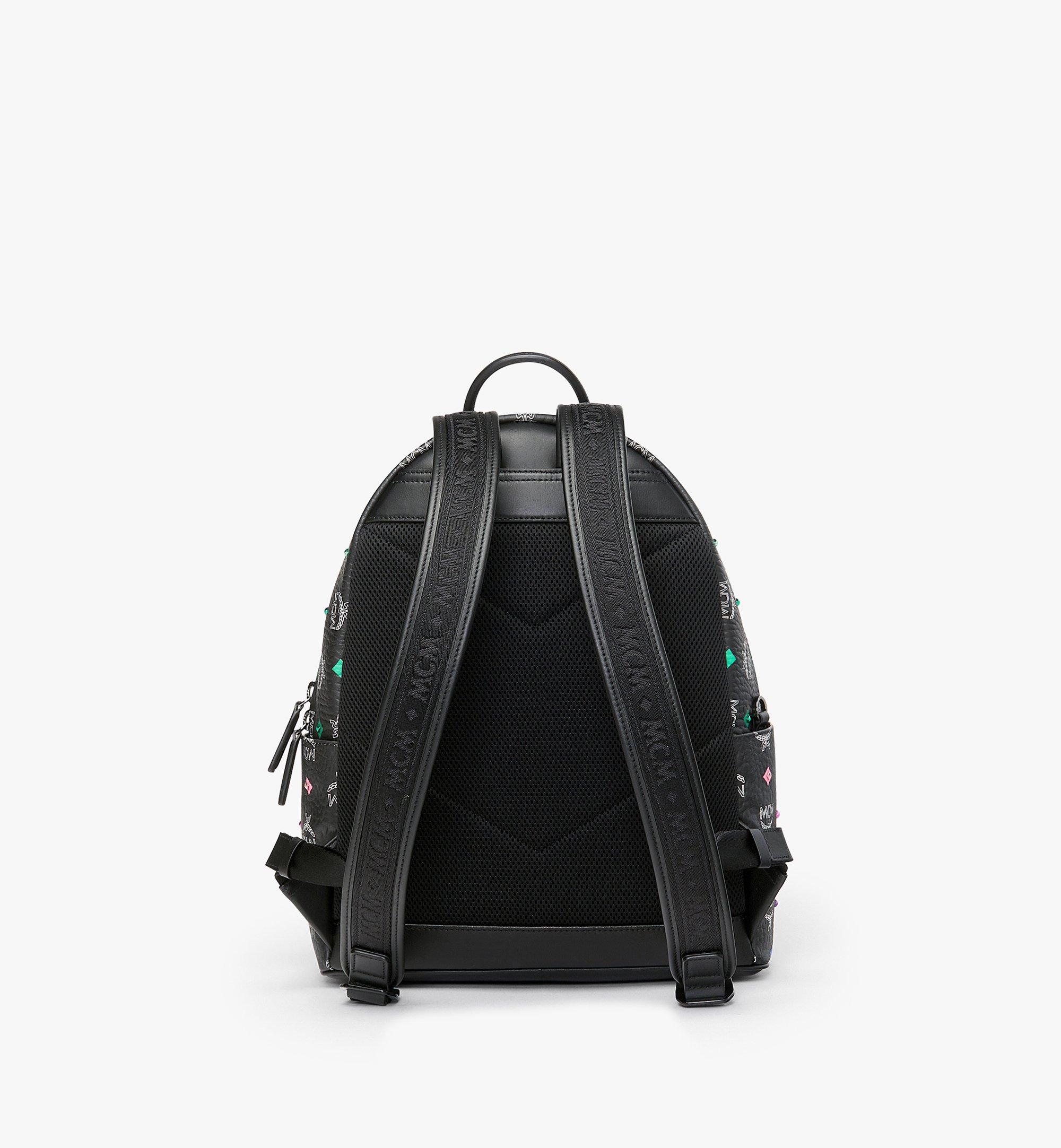 MCM Stark Backpack in Skyoptic Stud Visetos Black MMK9SVE57BA001 Alternate View 2