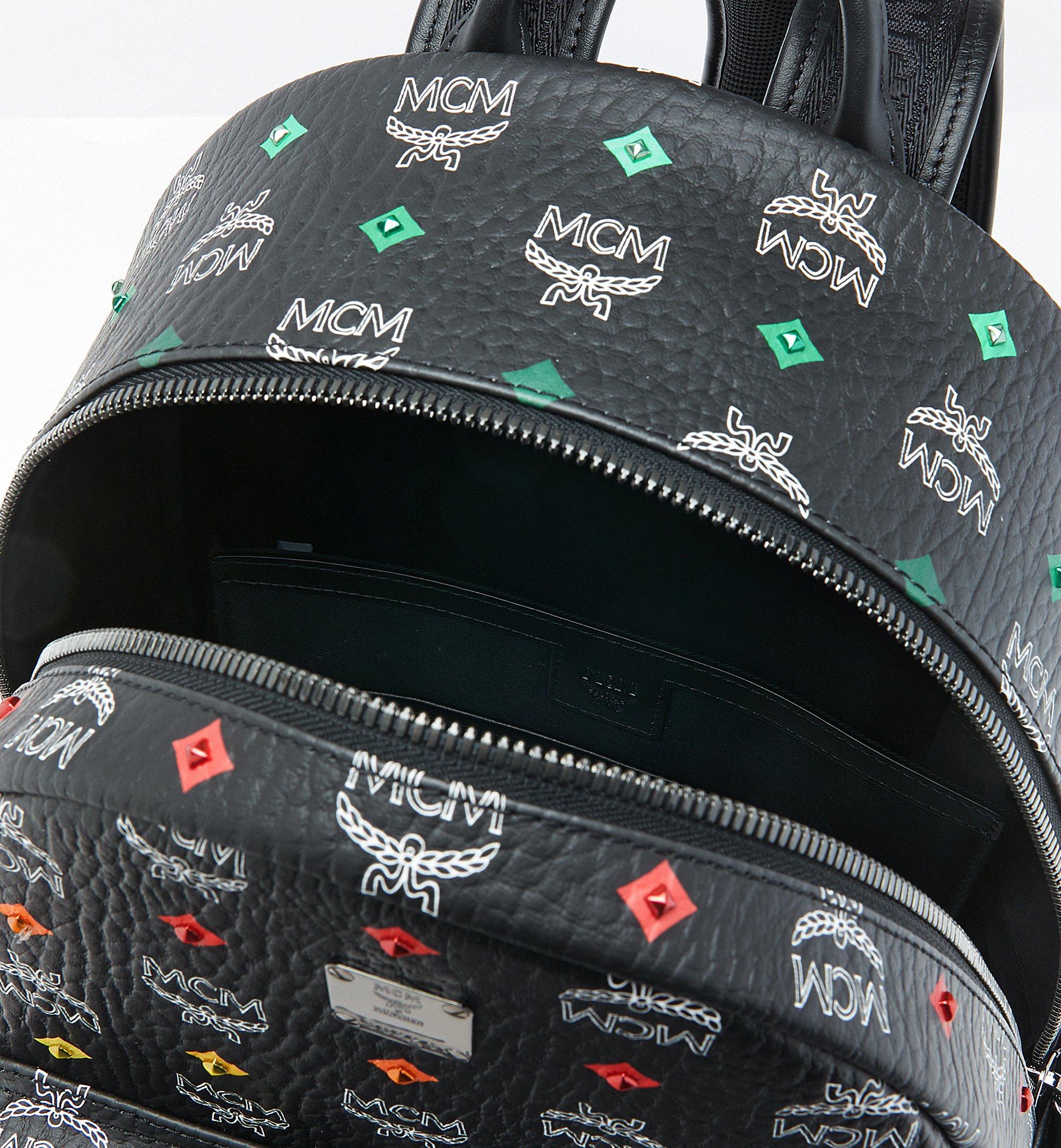 MCM Stark Backpack in Skyoptic Stud Visetos Black MMK9SVE57BA001 Alternate View 3