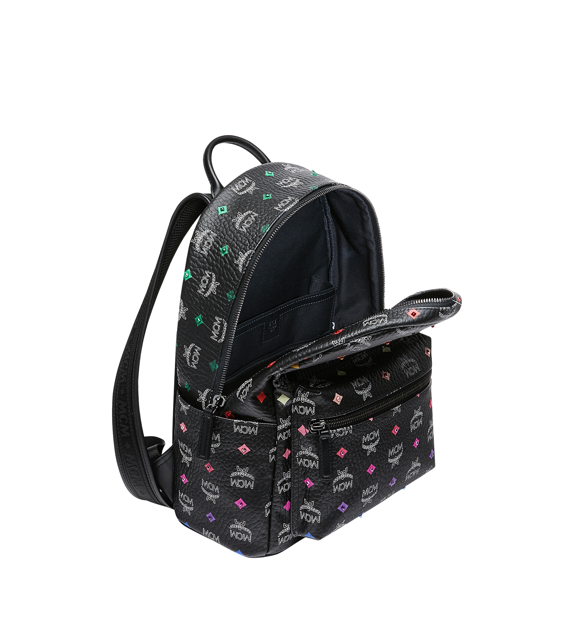 MCM Stark Backpack in Skyoptic Stud Visetos Black MMK9SVE57BA001 Alternate View 4