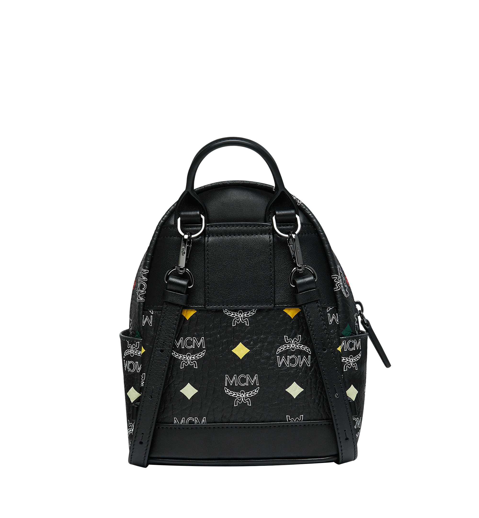 MCM Stark Bebe Boo Backpack in Skyoptic Visetos Black MMK9SVE69BA001 Alternate View 4