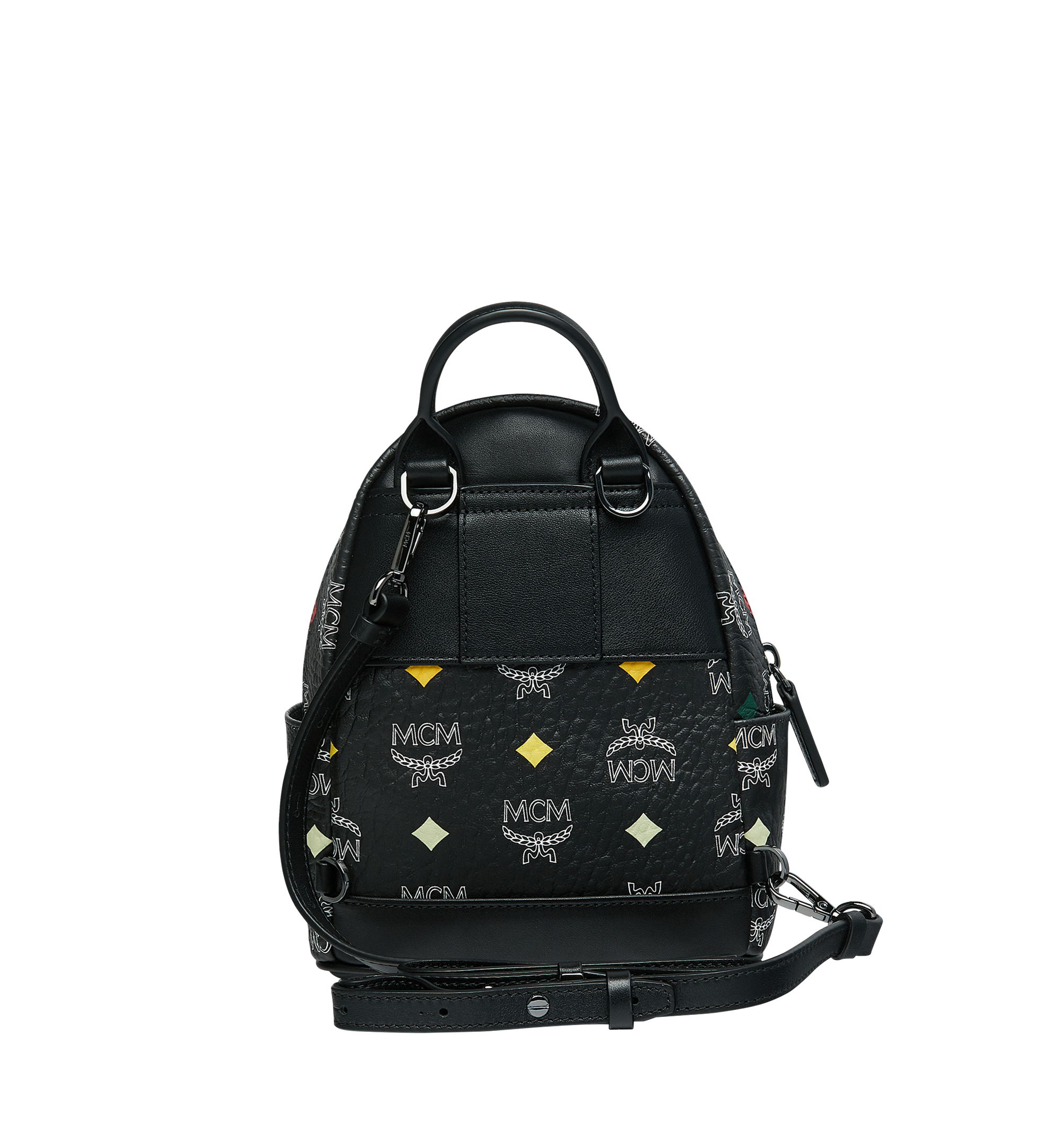 MCM Stark Bebe Boo Backpack in Skyoptic Visetos Black MMK9SVE69BA001 Alternate View 5