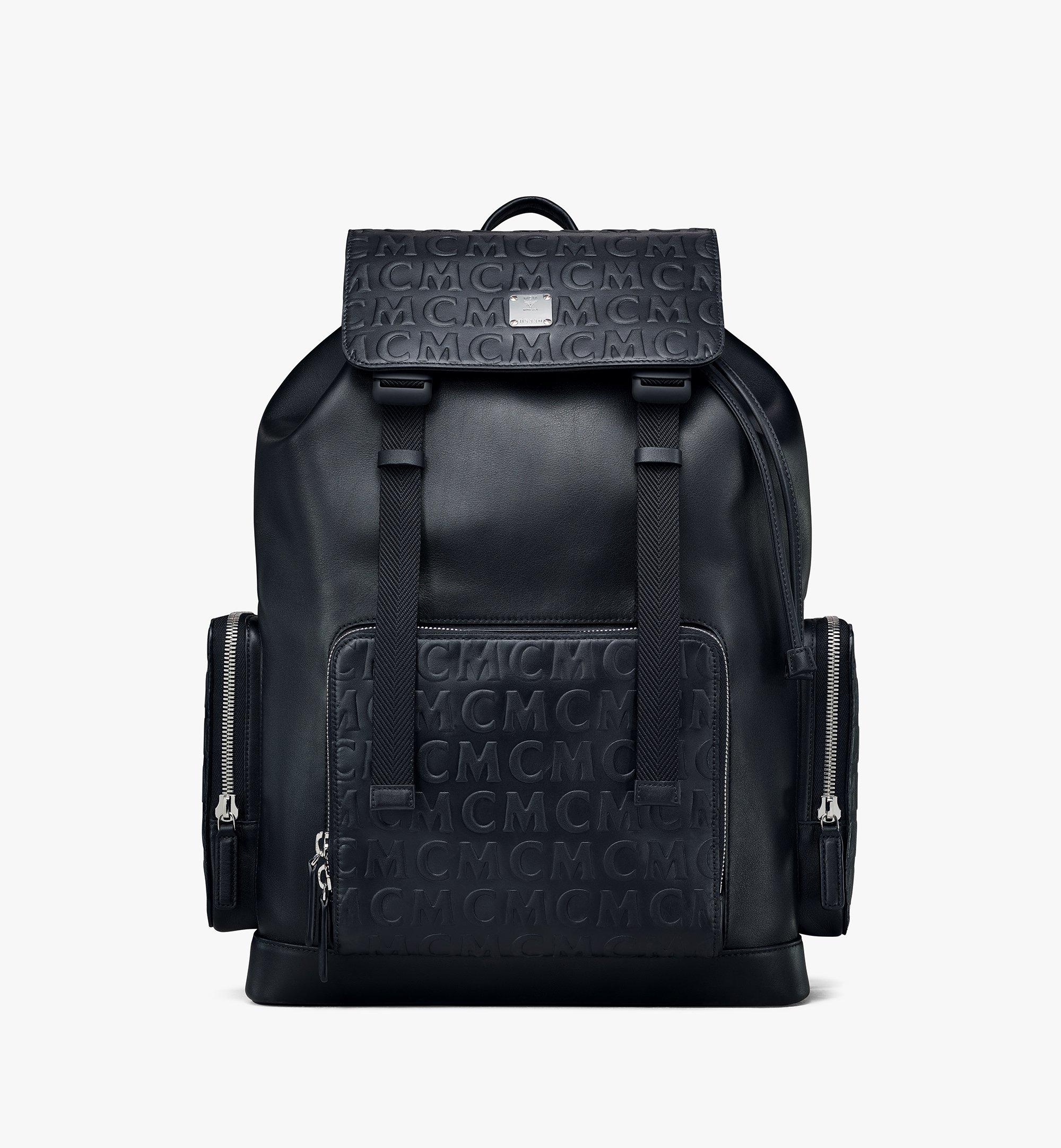 45 Cm 17 7 Brandenburg Backpack In Mcm Monogram Leather Black Mcm Lu