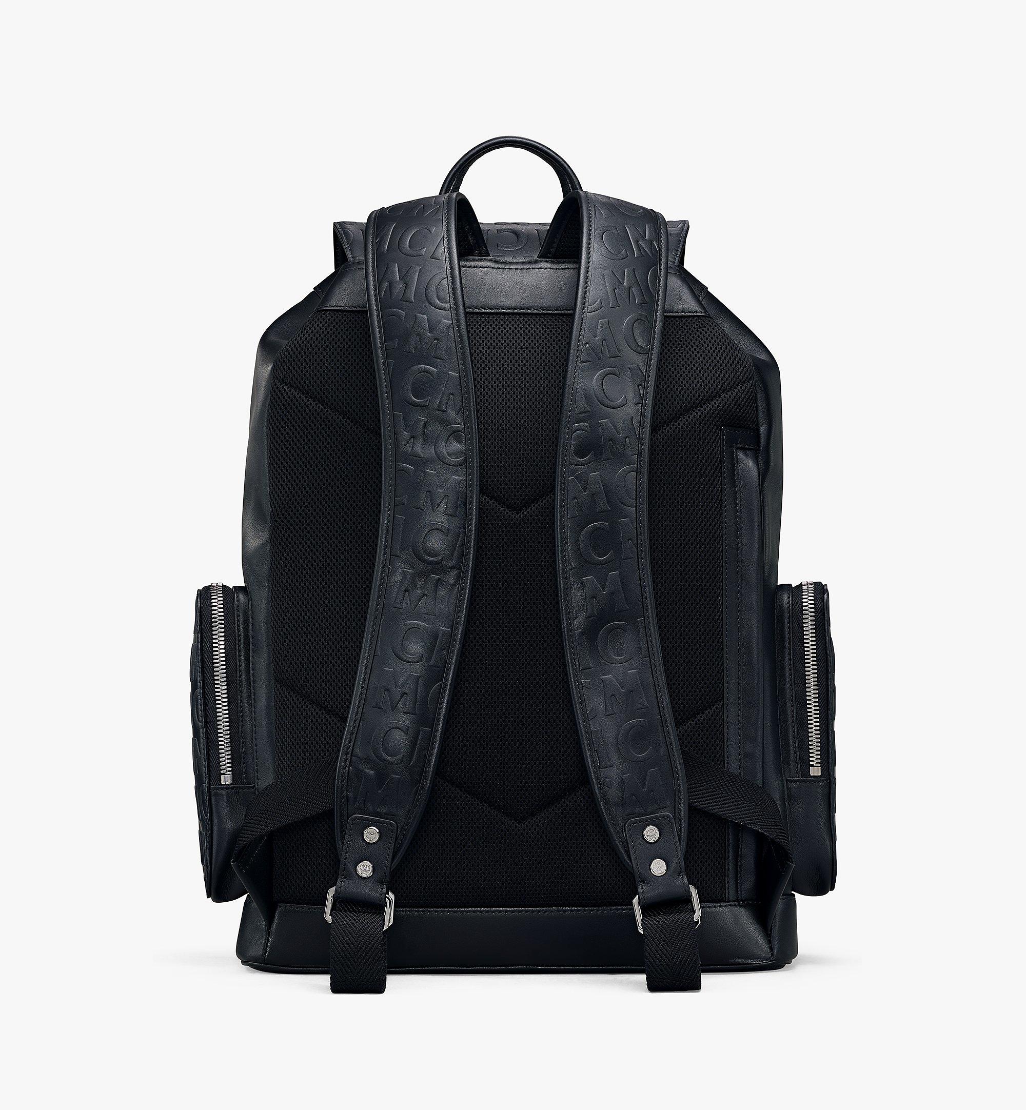 Large Brandenburg Backpack in MCM Monogram Leather BLACK ...