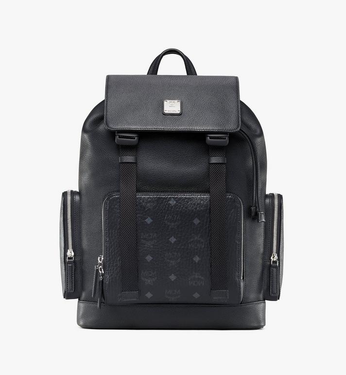 Medium Brandenburg Backpack in Visetos Leather Block Black | MCM ®US