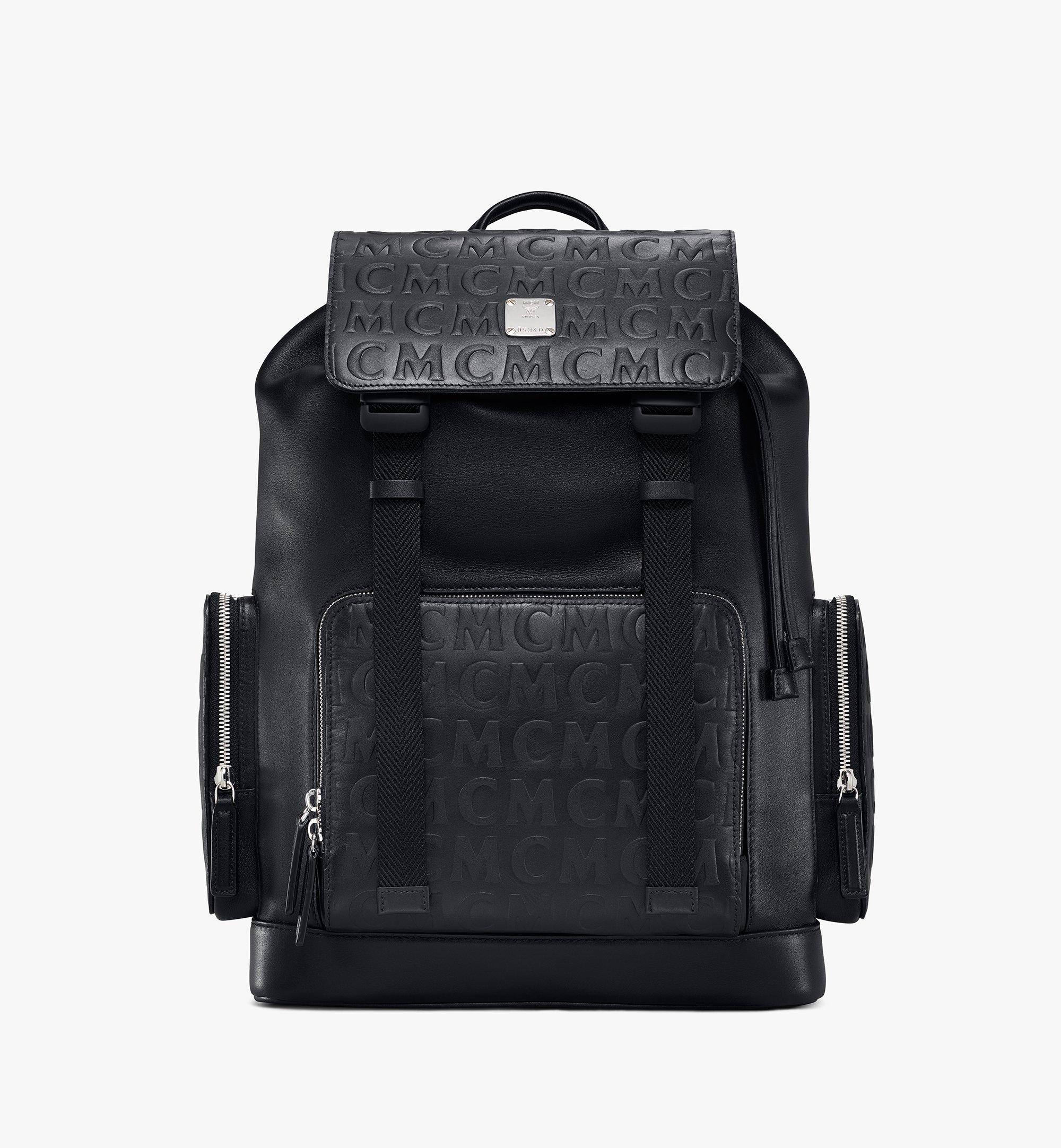 43 5 Cm 17 13 Brandenburg Backpack In Mcm Monogram Leather Black Mcm Jp